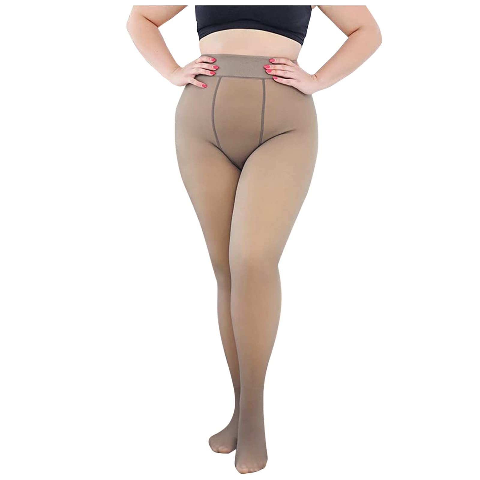 Fake Translucent Nude Tights - 220G Black Stockings for Cosplay & Fashion