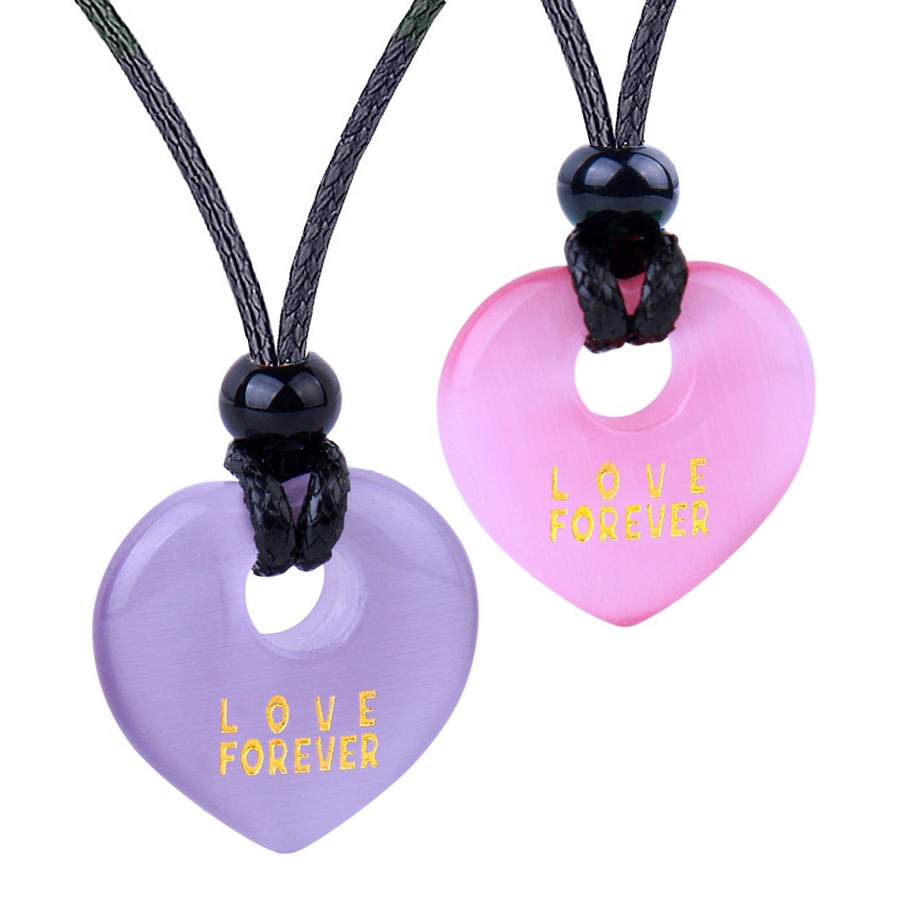 Inspirational Heart Donut Pendant Necklace for Couples & Best Friends - Faith, Love & Power Charm Jewelry Gift for Anniversary, Valentine's Day & Special Occasions