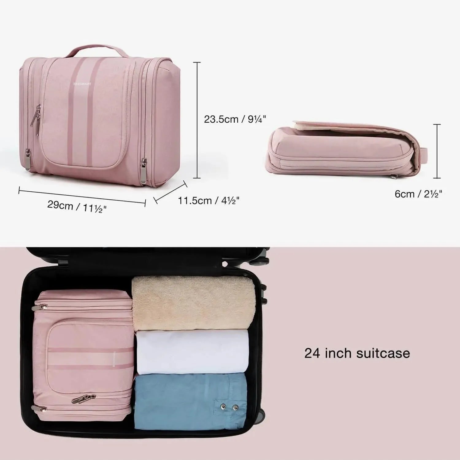 Premium Atlas Travel Hanging Toiletry Bag - Waterproof Cosmetic Organizer for Men & Women - Perfect for Camping, Gym, Business Trips & Air Travel