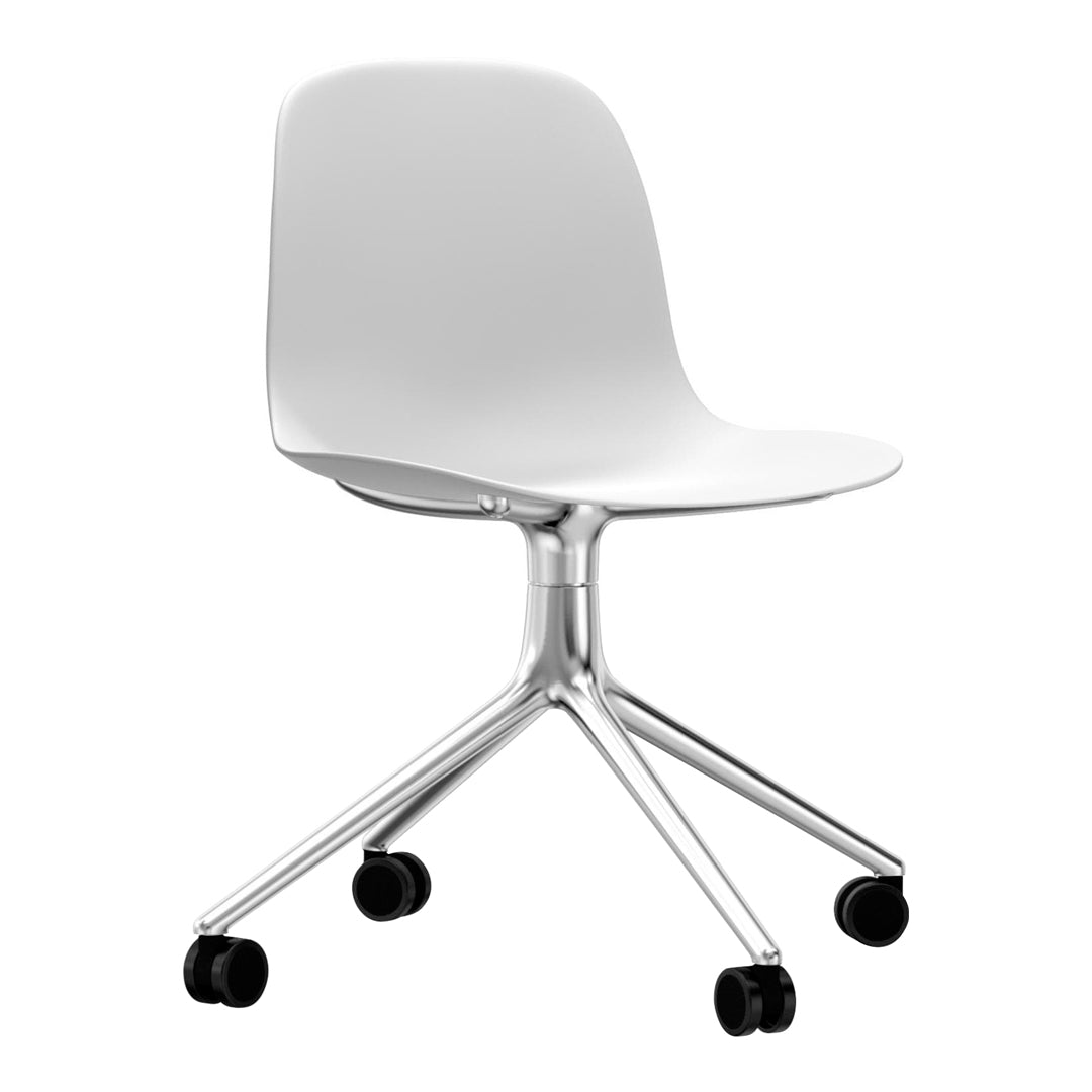 Ergonomic Form Chair with 4-Wheel Swivel Base - Adjustable Office Chair for Home & Work - Perfect for Desk Work, Gaming, and Study Sessions