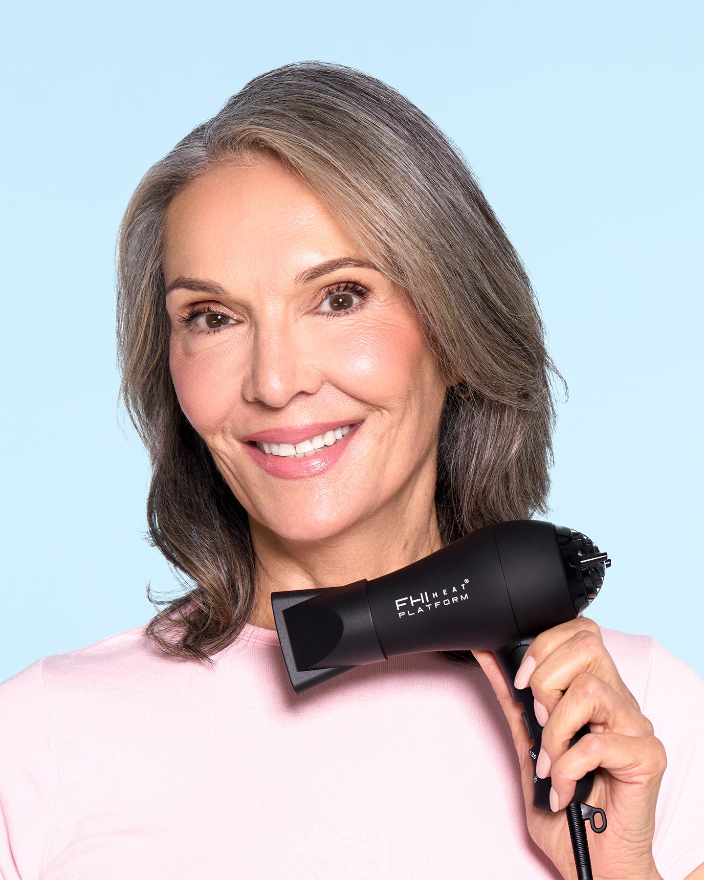 Soft Touch Black Platform Mini Dryer - Compact & Lightweight Hair Dryer for Travel, Home, and Salon Use