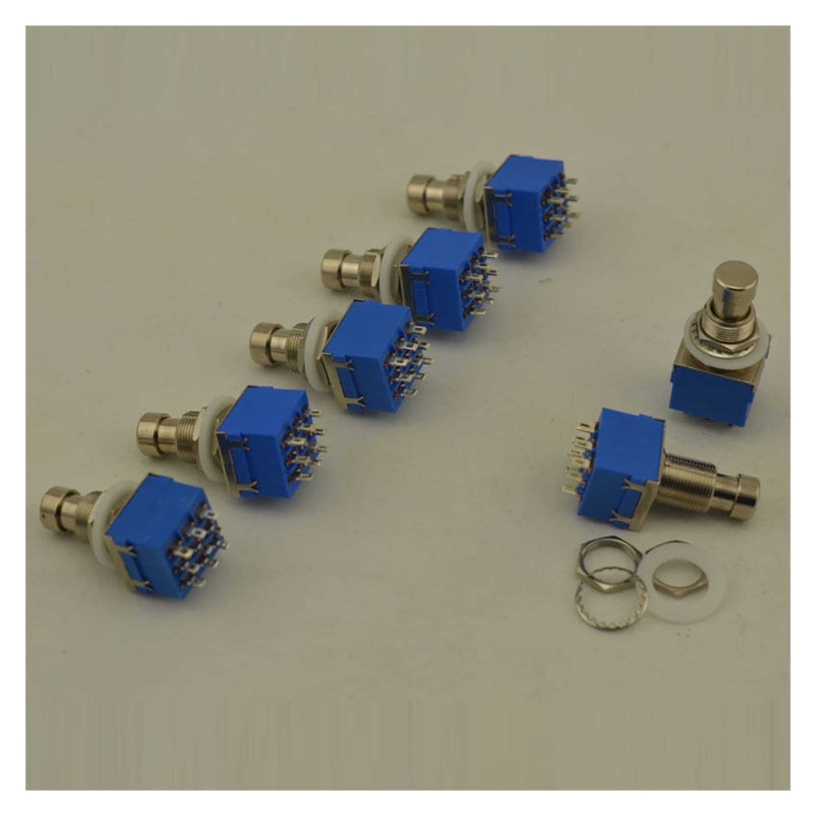 10-Pack Blue 9-Pin Electric Bass Guitar Effects Stomp Converter Kit - Perfect for Live Performances, Studio Recording & Guitar Effects Pedal Boards