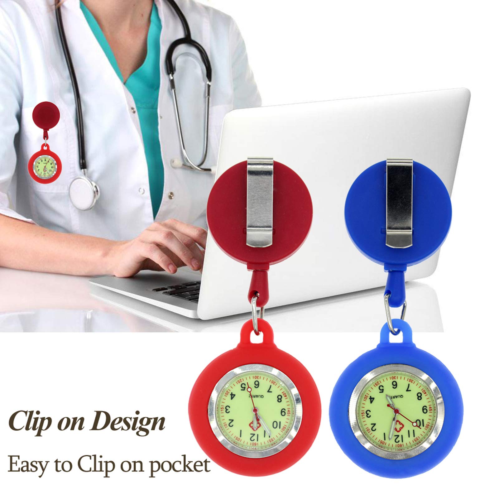 Nurse Watch with Second Hand - Clip On Fob Watch for Women Nurses | Perfect for Medical Professionals & Healthcare Workers