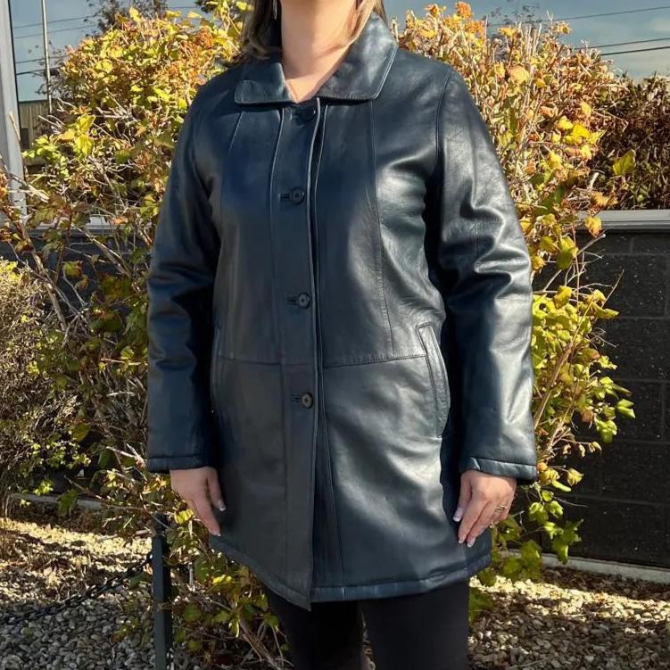 BOL Women's Button Up Leather Jacket - Stylish Faux Leather Moto Jacket for Women, Casual & Office Wear, Perfect for Fall & Winter Fashion