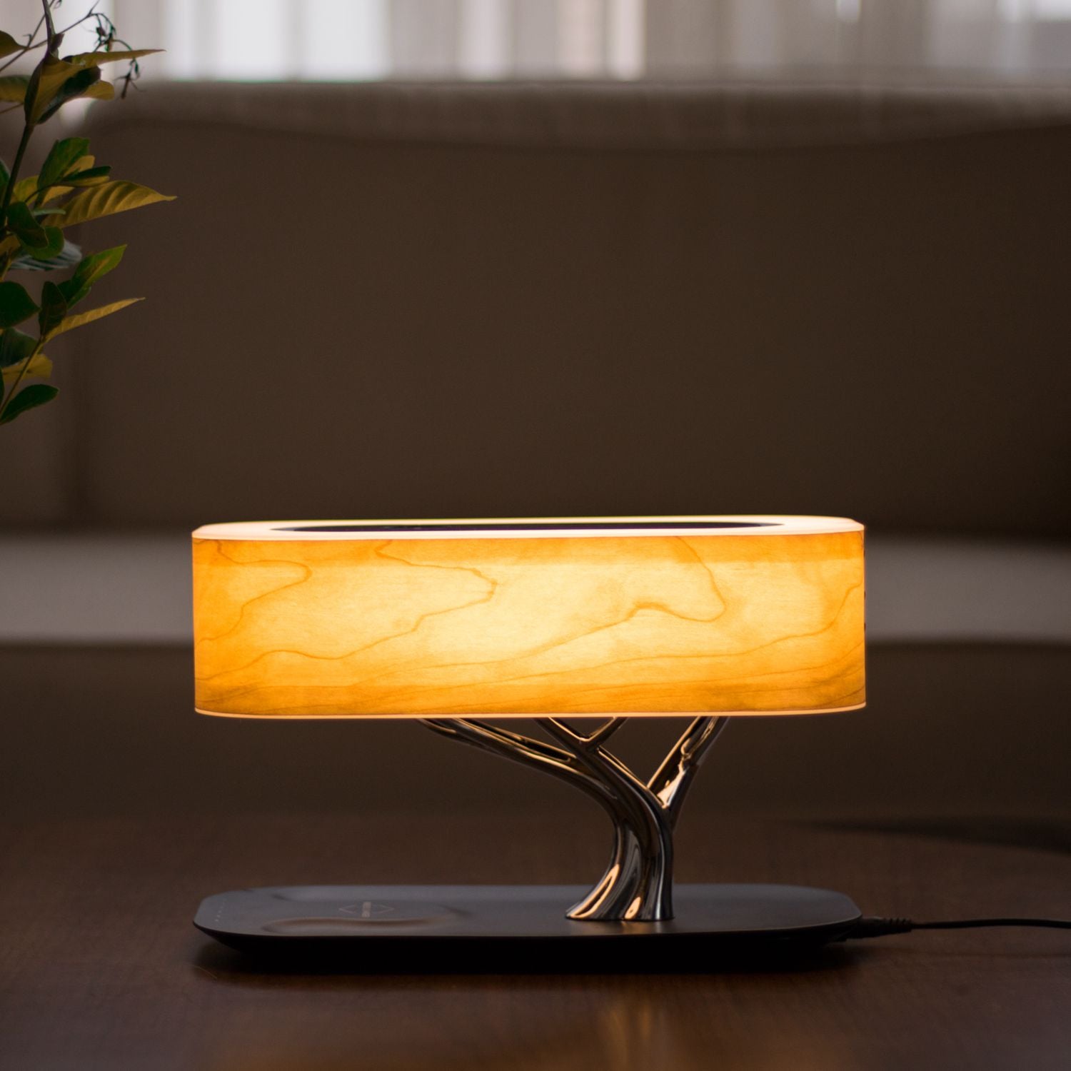 Tree of Life Table Lamp - Handcrafted Wooden Nightstand Light for Bedroom & Living Room - Perfect for Reading, Relaxing & Home Decor