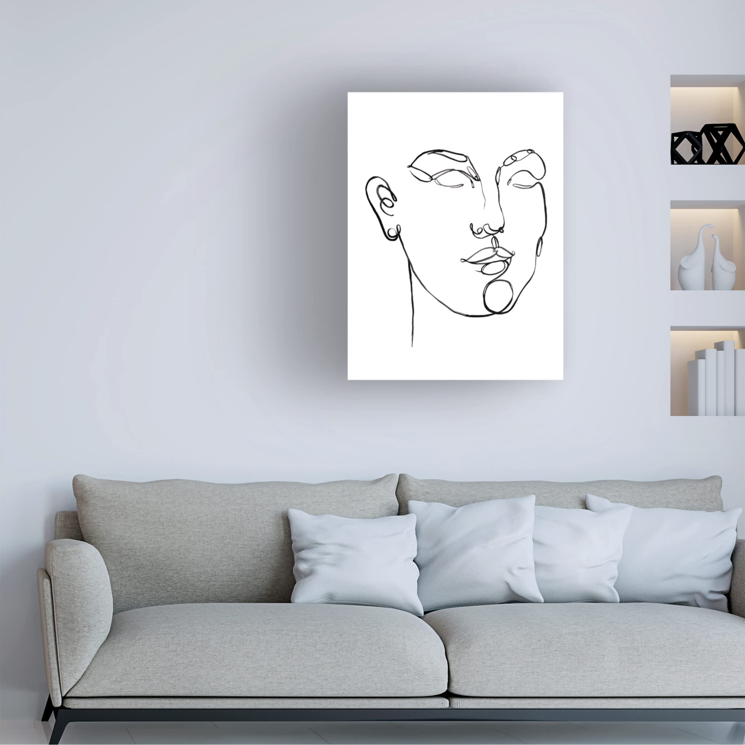 Linear Thoughts II Canvas Art Print by Jennifer Paxton Parker - Modern Abstract Wall Decor for Living Room, Bedroom & Office