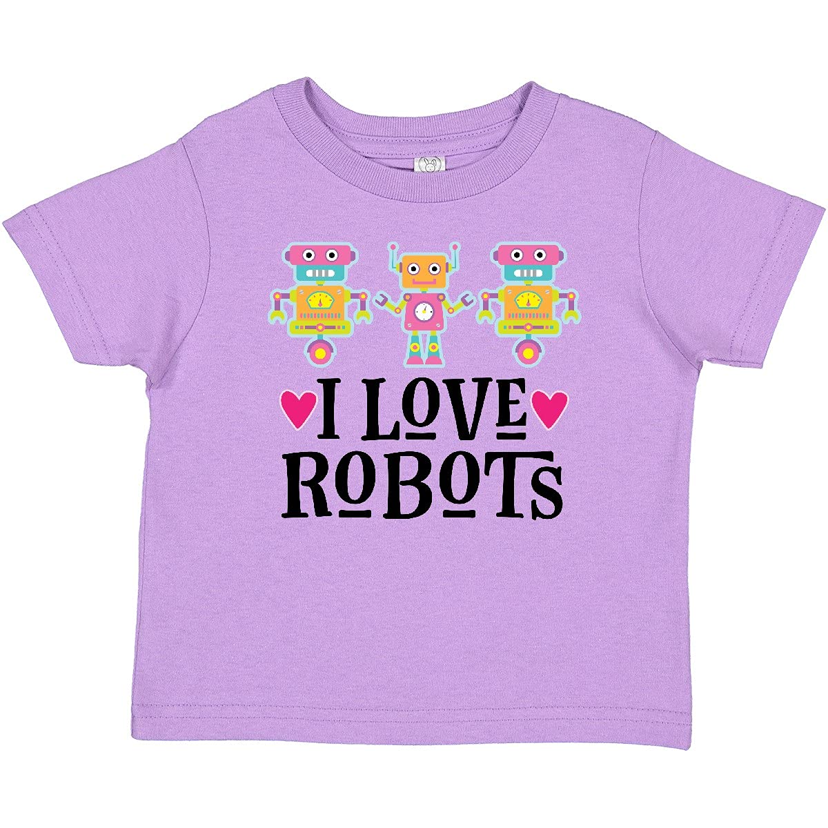Inktastic I Love Robots Cute Robotics Baby T-Shirt - Soft Cotton Toddler Tee for Boys & Girls - Perfect for STEM Events, Robot-Themed Parties & Everyday Play