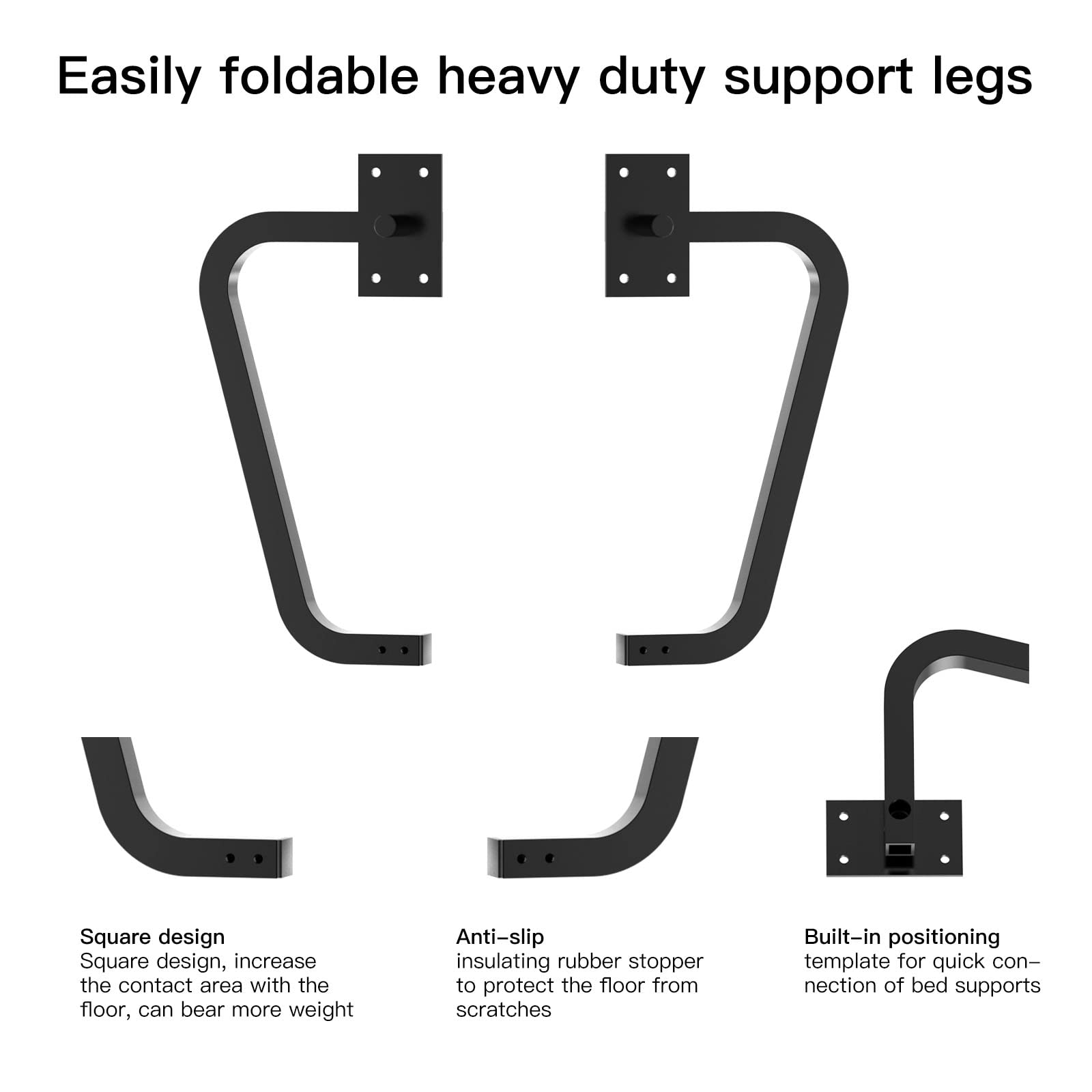 ROOMTEC Full Murphy Bed Hardware Kit - Horizontal Folding Wall Bed Kit for Easy Installation & Space Saving | Perfect for Small Apartments, Guest Rooms & Home Offices