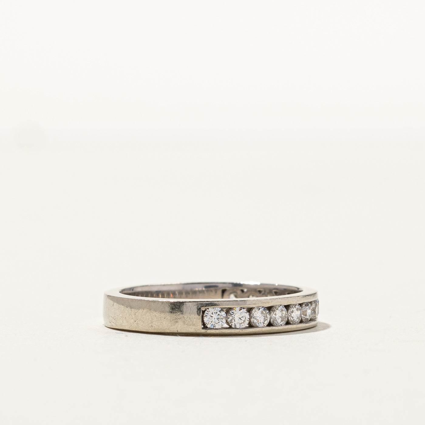 Channel Set Semi Eternity Diamond Band Ring - 0.49ctw G-H Color SI Clarity | Size 6.5 | Wedding, Engagement, Anniversary Gift for Her | Perfect for Bridal Jewelry & Special Occasions