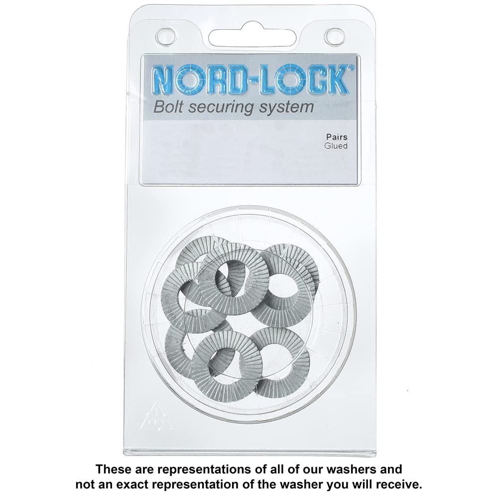 Nord-Lock M45 Wedge Locking Washers - Carbon Steel Vibration Resistant for Industrial Machinery
