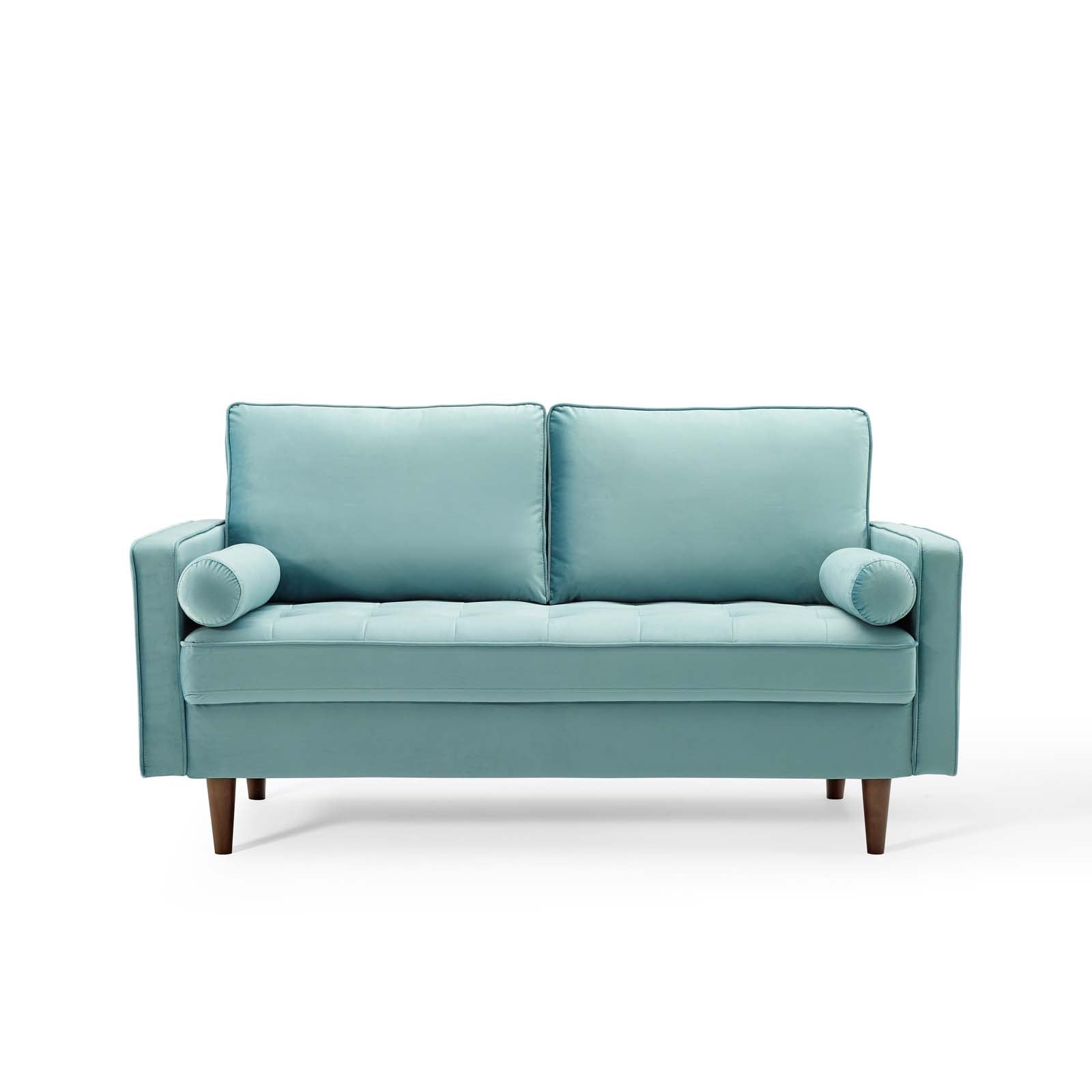 Velour Performance Velvet Loveseat - Soft & Durable Small Sofa for Living Room, Bedroom, or Office - Perfect for Relaxing, Entertaining, and Small Space Decor