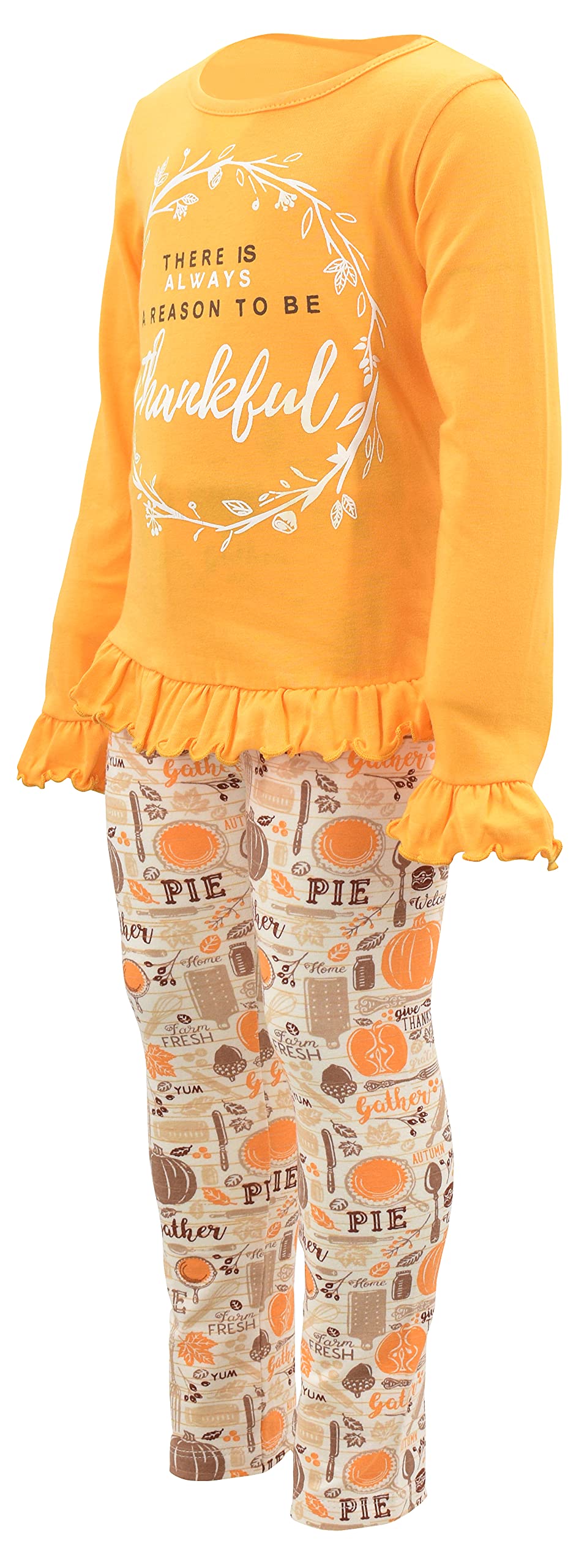 Girls 2-Piece Leggings Outfit with Ruffle Waist - Toddler Clothes Set for Playtime