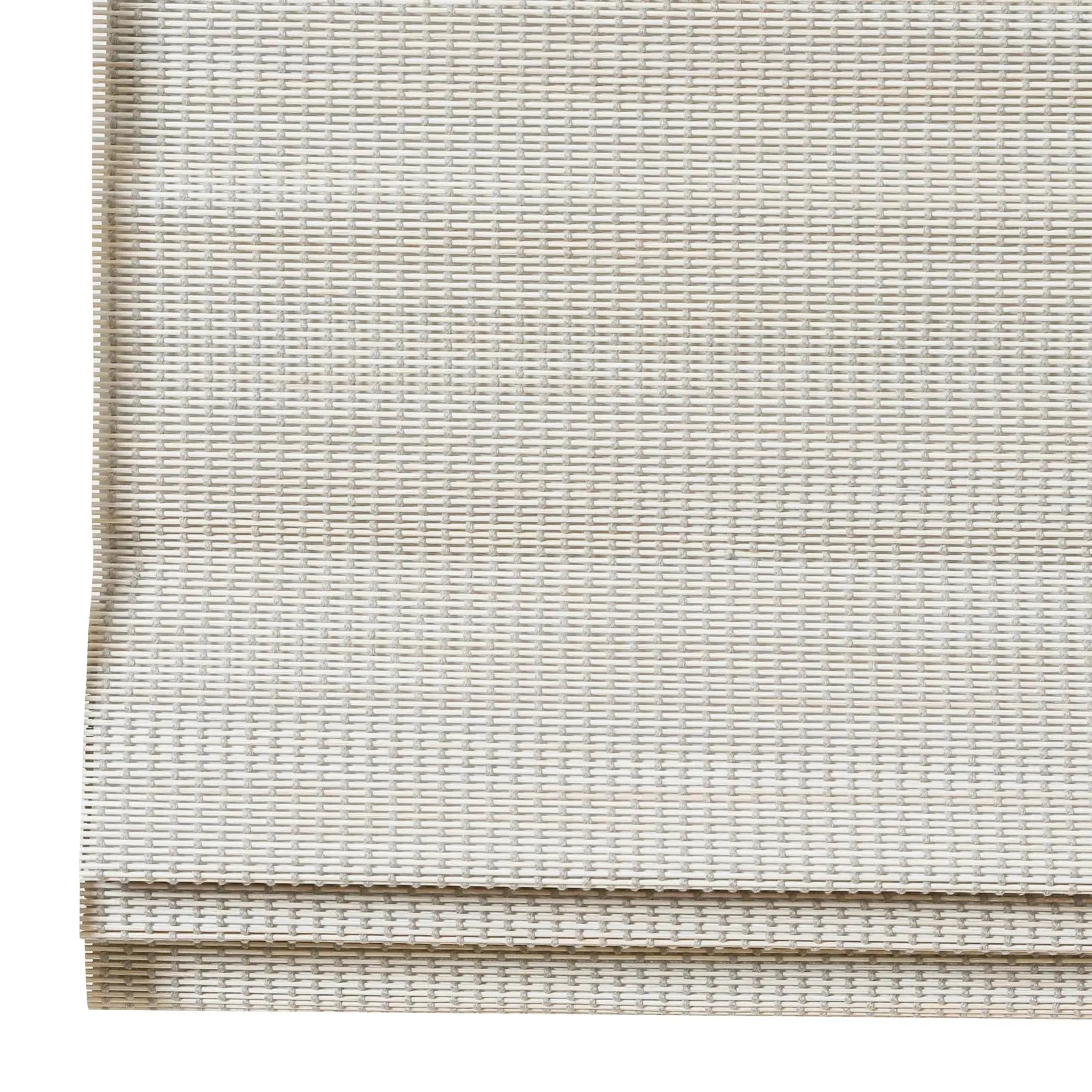Sybil Bamboo Roman Shade - Natural Wall White Window Treatment for Living Room & Bedroom