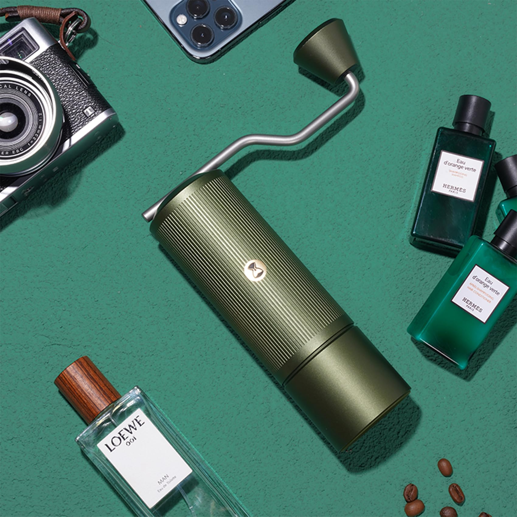 TIMEMORE Chestnut Xlite Manual Coffee Grinder - 30g Capacity, High Precision External Adjustment Scale, Portable Hand Grinder for Home, Travel & Camping - Green (Perfect for Fresh Coffee Brewing at Home or Outdoor Adventures)