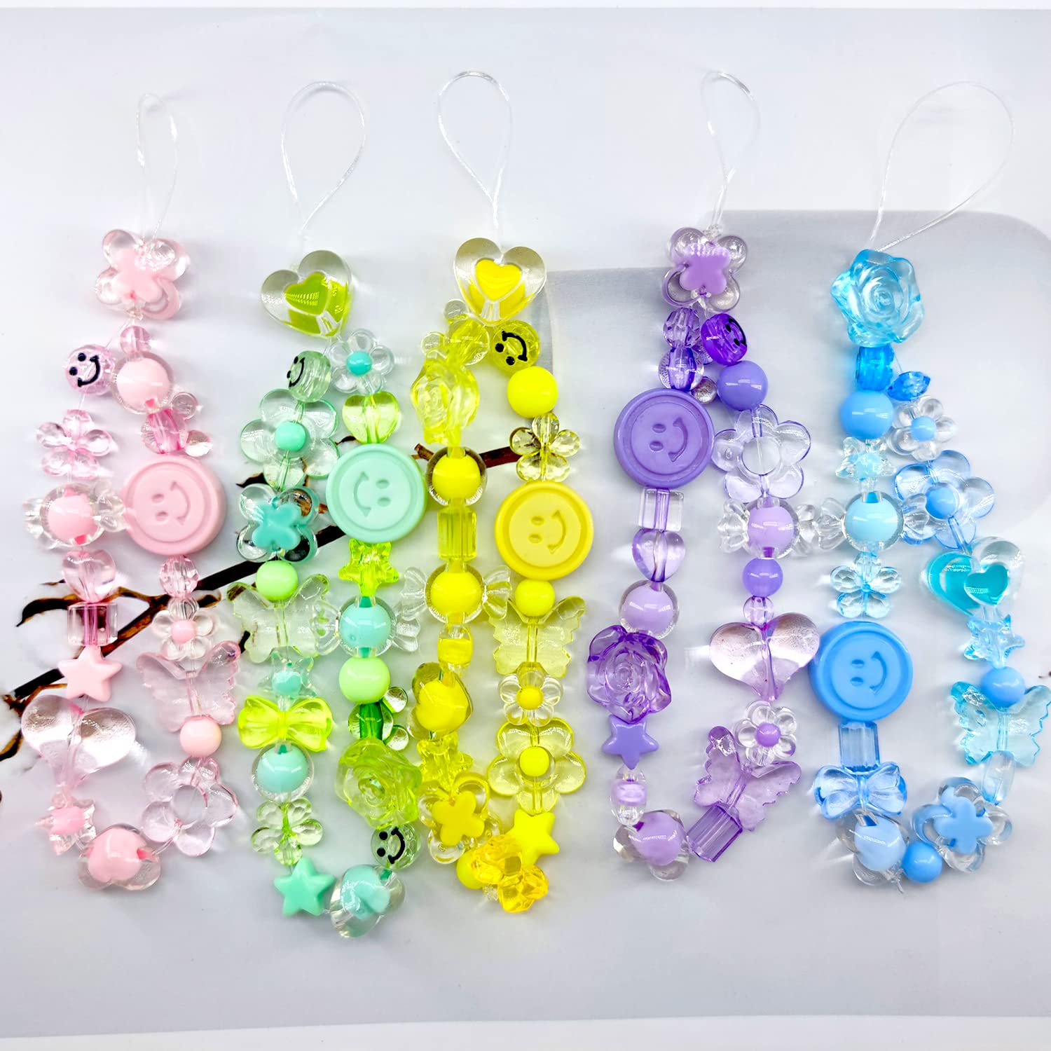 450Pcs Pastel Purple Acrylic Beads Assortment - Flower, Heart, Star, Smile, Butterfly & Mickey Shapes for DIY Jewelry Making, Bracelets, Necklaces - Bulk Craft Beads for Kids & Adults, Perfect for Gift Wrapping & Party Favors