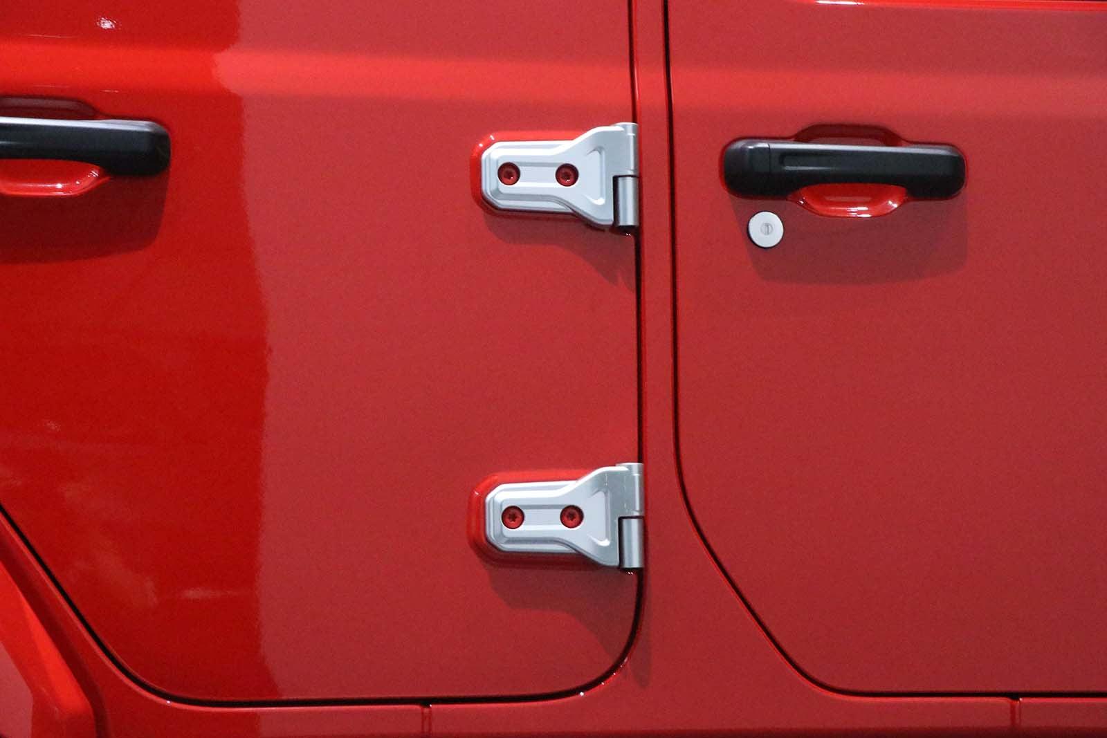 8-Piece Door Hinge Shell Set for Jeep Wrangler JL 2018-2022 - Black/Red/Silver Color Options - Perfect for Off-Road Protection & Customization