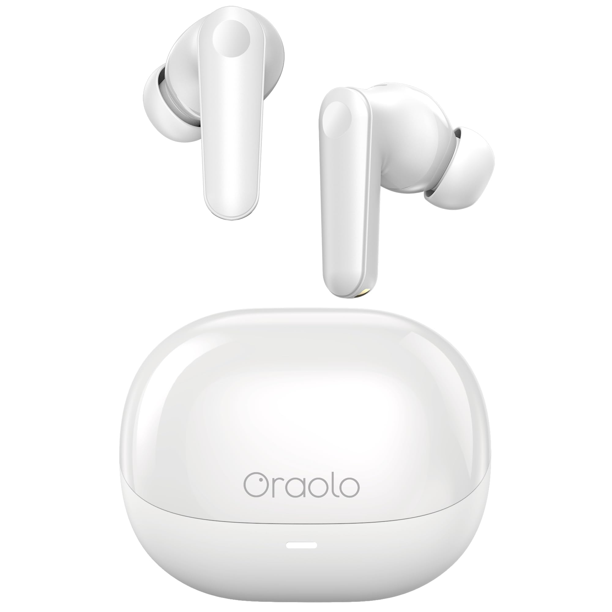 Bugani Wireless Earbuds Bluetooth 5.4 Hi-Fi Stereo Headphones with ENC Clear Calling, IPX6 Waterproof in-Ear Wireless Earphones for Sports, Gym, Running, Workout - Perfect for Commuting, Travel & Office Use (White)