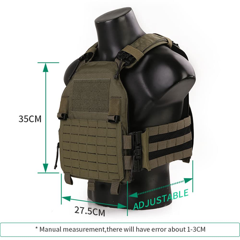 EmersonGear LAVC Assault Plate Carrier with ROC, Quick Release Tactical Military Airsoft Paintball Vest - MOLLE Expandable Design for Combat Training & Outdoor Adventures