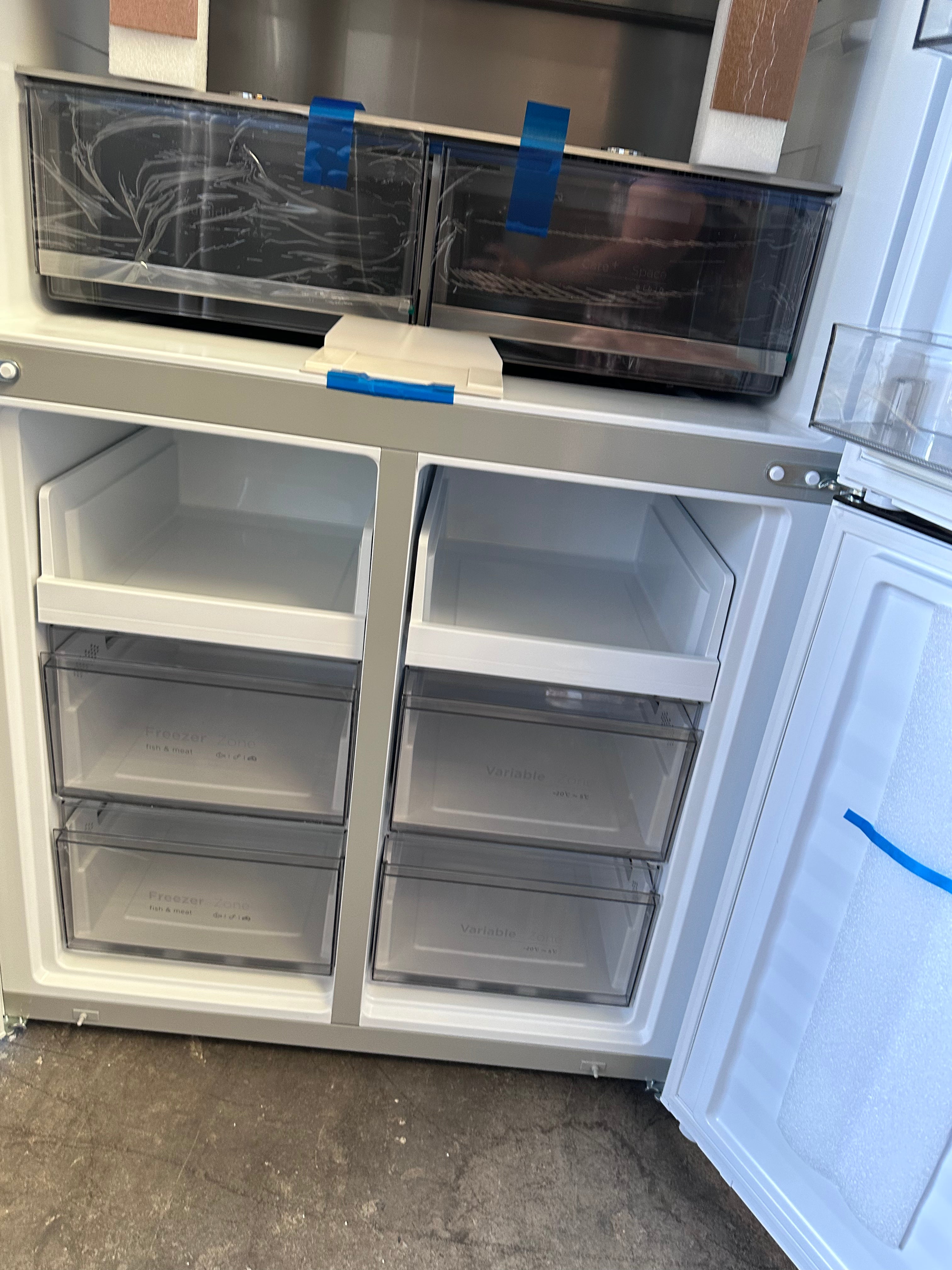 Brand New CHiQ 601L French Door Refrigerator in White - CCD598NWS Model with 5-Year Warranty | Energy Efficient Large Capacity Fridge for Modern Kitchen, Family Home & Restaurant Use