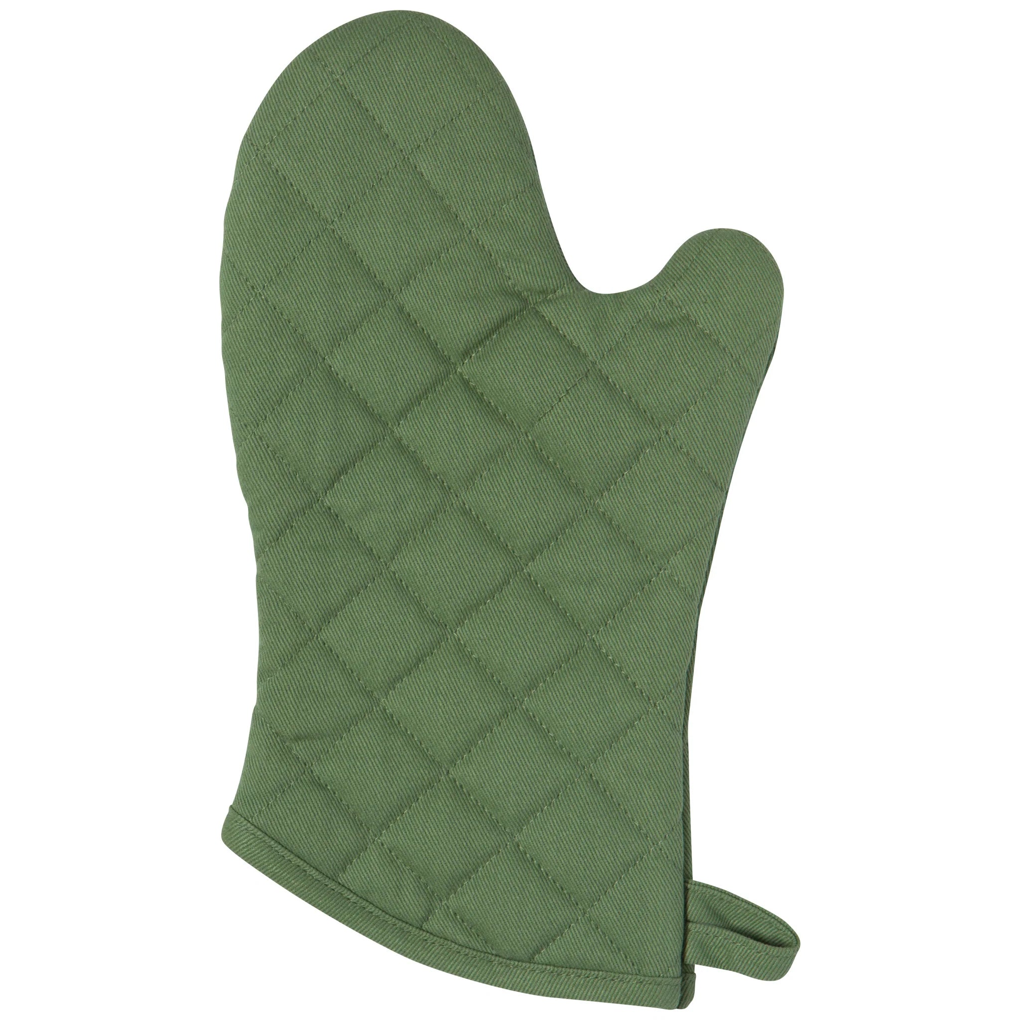 Now Designs Superior Heat-Resistant Oven Mitt - Elm Green Color - Perfect for Baking, Grilling & Kitchen Safety
