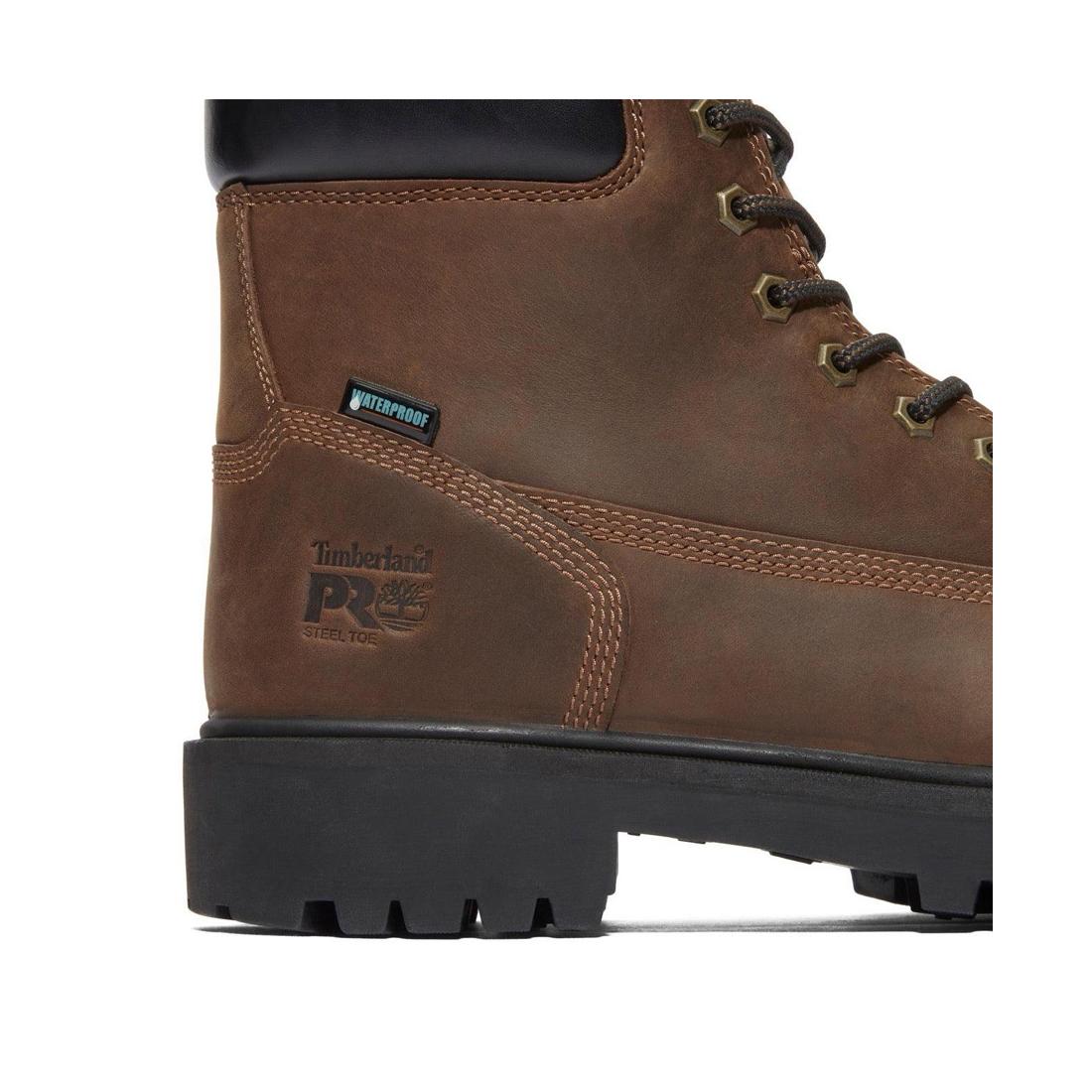 6 Inch Soft Toe Waterproof Insulated 200G Work Boots for Men - Dark Brown - Comfortable & Durable for Construction, Hiking & Outdoor Activities