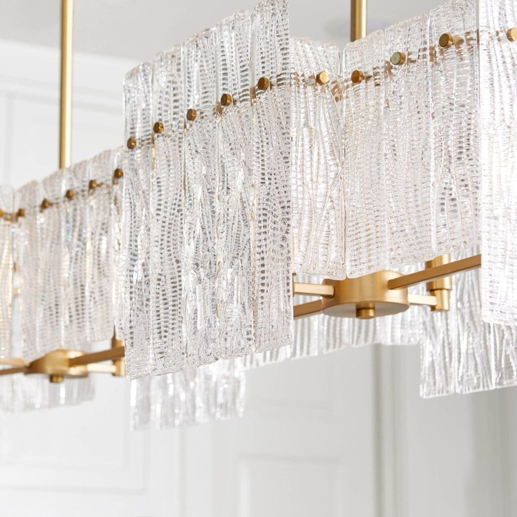 Cyan Design 11632 Othello 8-Light Linear Chandelier in Aged Brass - Elegant Dining Room & Foyer Lighting Fixture for Modern Home Decor