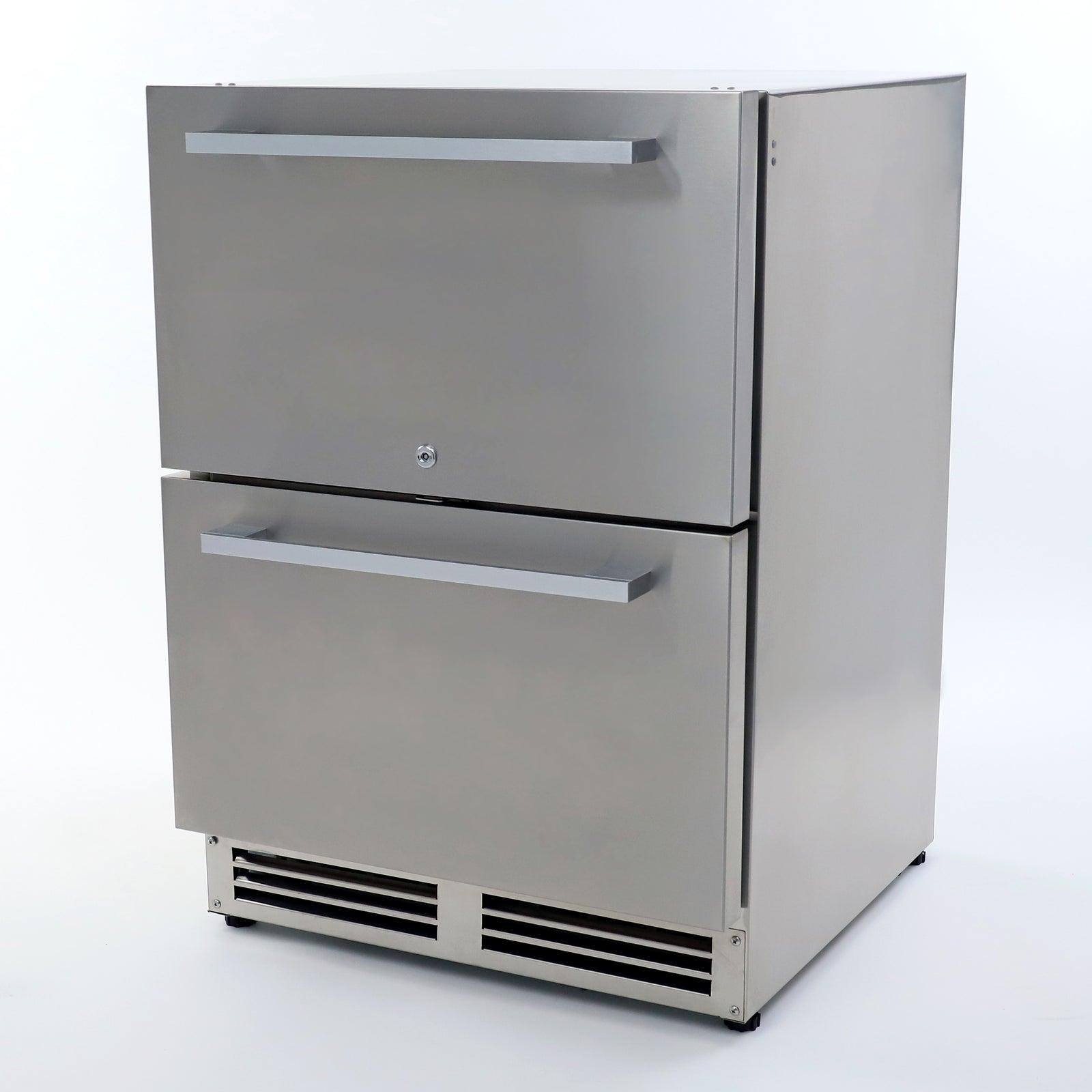 Avanti OR525U5D 5.2 Cu. Ft. Elite Series Outdoor Refrigerator Dual Drawer - Stainless Steel Commercial Grade Fridge for Patio, Backyard, Poolside & Outdoor Kitchen Use
