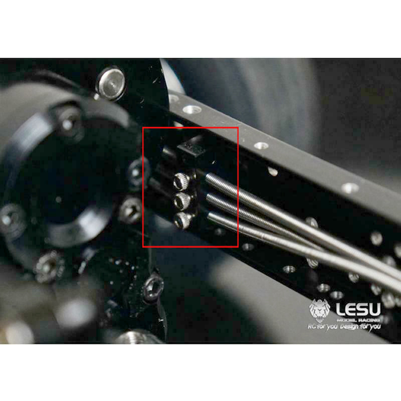 LESU RC Tractor Truck Differential Lock Wire Metal Mount Base for 1/14 Scale DIY Hydraulic Model Cars - Heavy Duty Upgrade Part for Off-Road RC Trucks & Dumpers