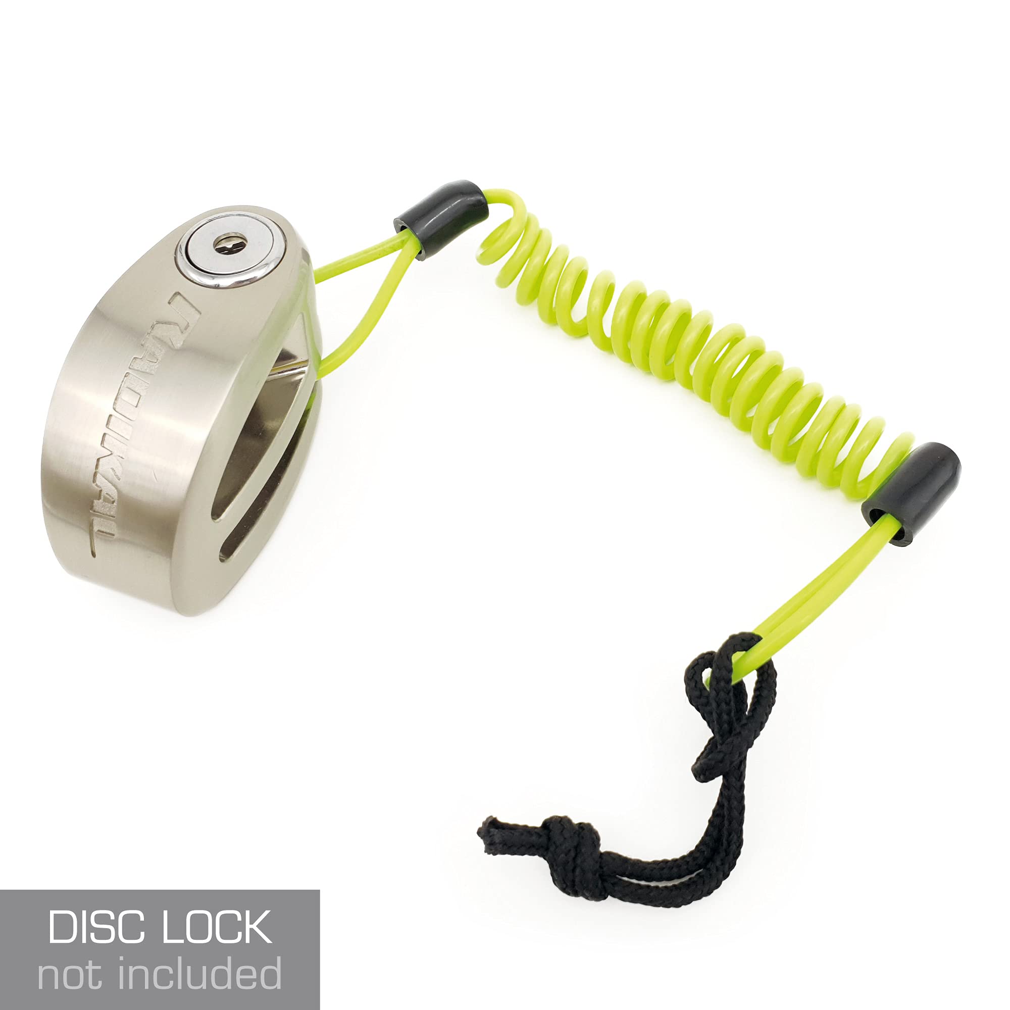 Premium Motorcycle Disc Lock Reminder Cable with Brake Ring - High Visibility Anti-Theft Safety Cable for Bikes, Scooters & Helmets | Secure Parking, Theft Prevention & Ride Safety Accessories