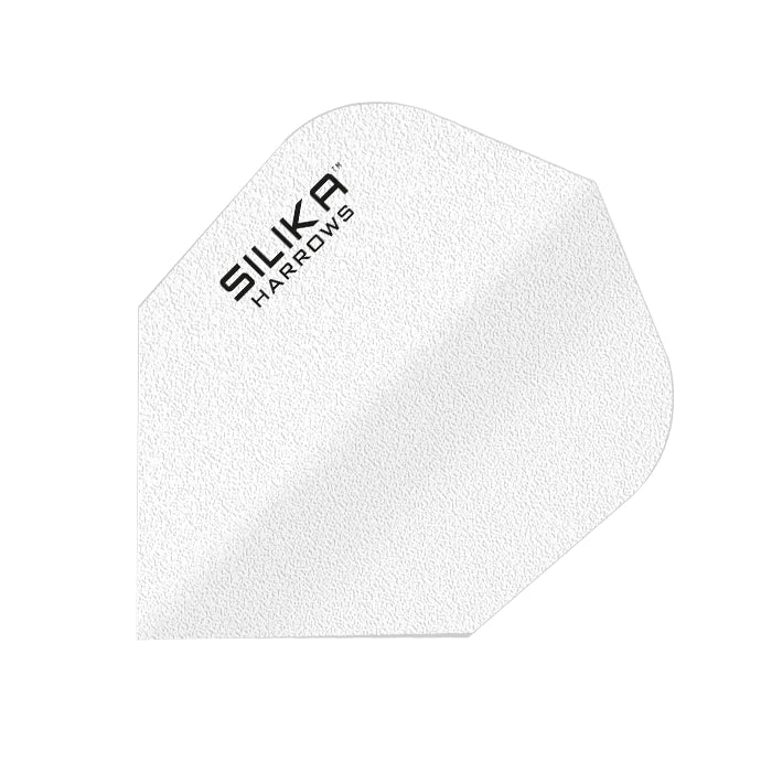 Harrows Silika Solid Dart Flights - Standard Small NO6 Shape, White - Perfect for Professional & Casual Dart Games, Bars, and Home Practice