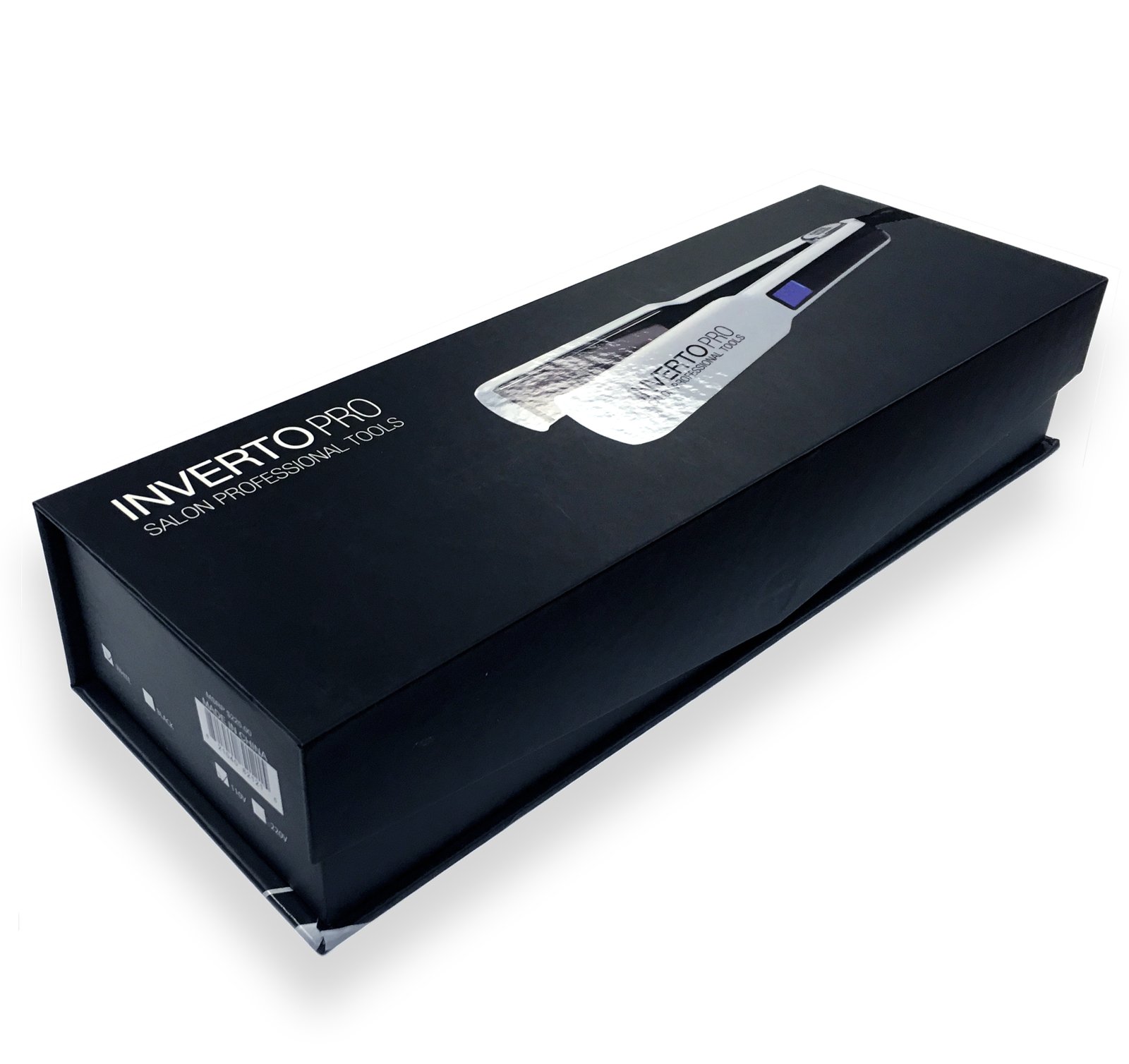 Professional Flat Iron Hair Straightener - 220V White with Silver Titanium Plates (1.5 Inch) for Keratin Treatments & Salon Use - Perfect for Smoothing, Styling & Frizz Control at Home or Professional Salons