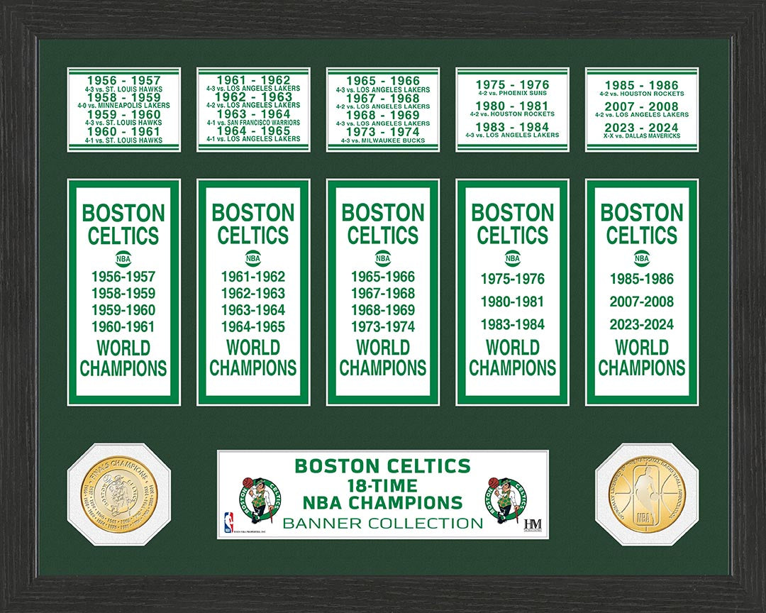 Boston Celtics 18-Time NBA Champions Commemorative Bronze Coin & Photo Mint - Perfect for Sports Memorabilia Collectors and Celtics Fans