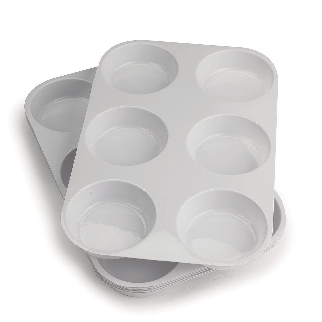 S&S Worldwide 6-Pack White Paint or Sorting Trays - Durable Plastic Art Supply Organizers for Classroom, Crafts & DIY Projects
