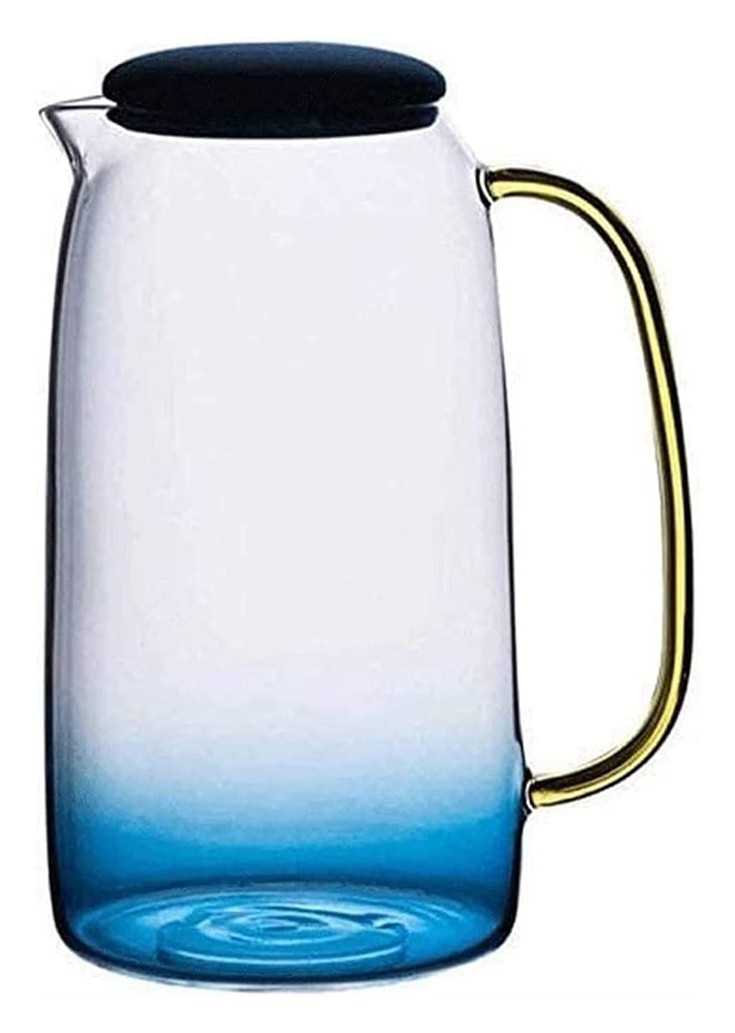 Premium Glass Tea Kettle & Coffee Carafe - 1400ml Large Capacity with Lid, Filter & Heat-Resistant Handle - Perfect for Brewing Tea, Pour-Over Coffee, Serving Milk or Juice at Home, Office or Cafes