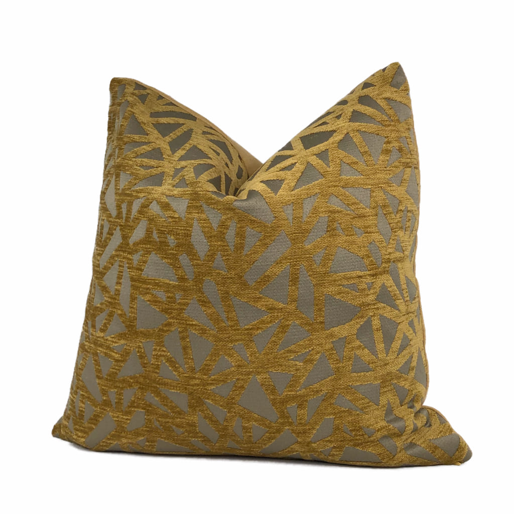 Kirby Golden Umber Brown Web Chenille Pillow Cover - Soft Decorative Throw Pillow Case for Sofa, Bed, Couch - Home Decor Accent for Living Room & Bedroom