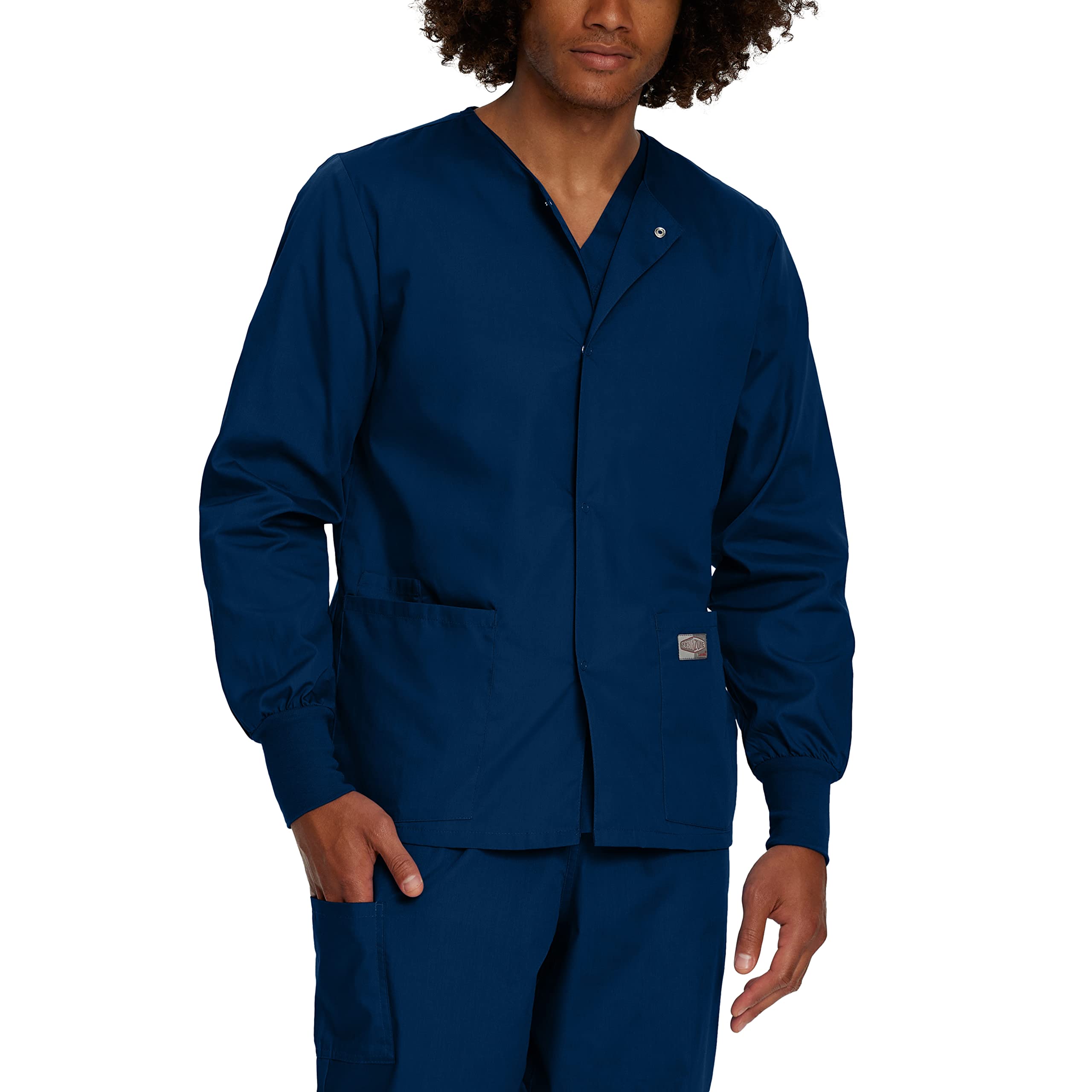 Landau Scrub Zone Unisex Relaxed Fit 2-Pocket Snap-Front Scrub Jacket 75231 - Comfortable Medical Uniform for Doctors & Nurses - Perfect for Hospitals, Clinics & Healthcare Workplaces