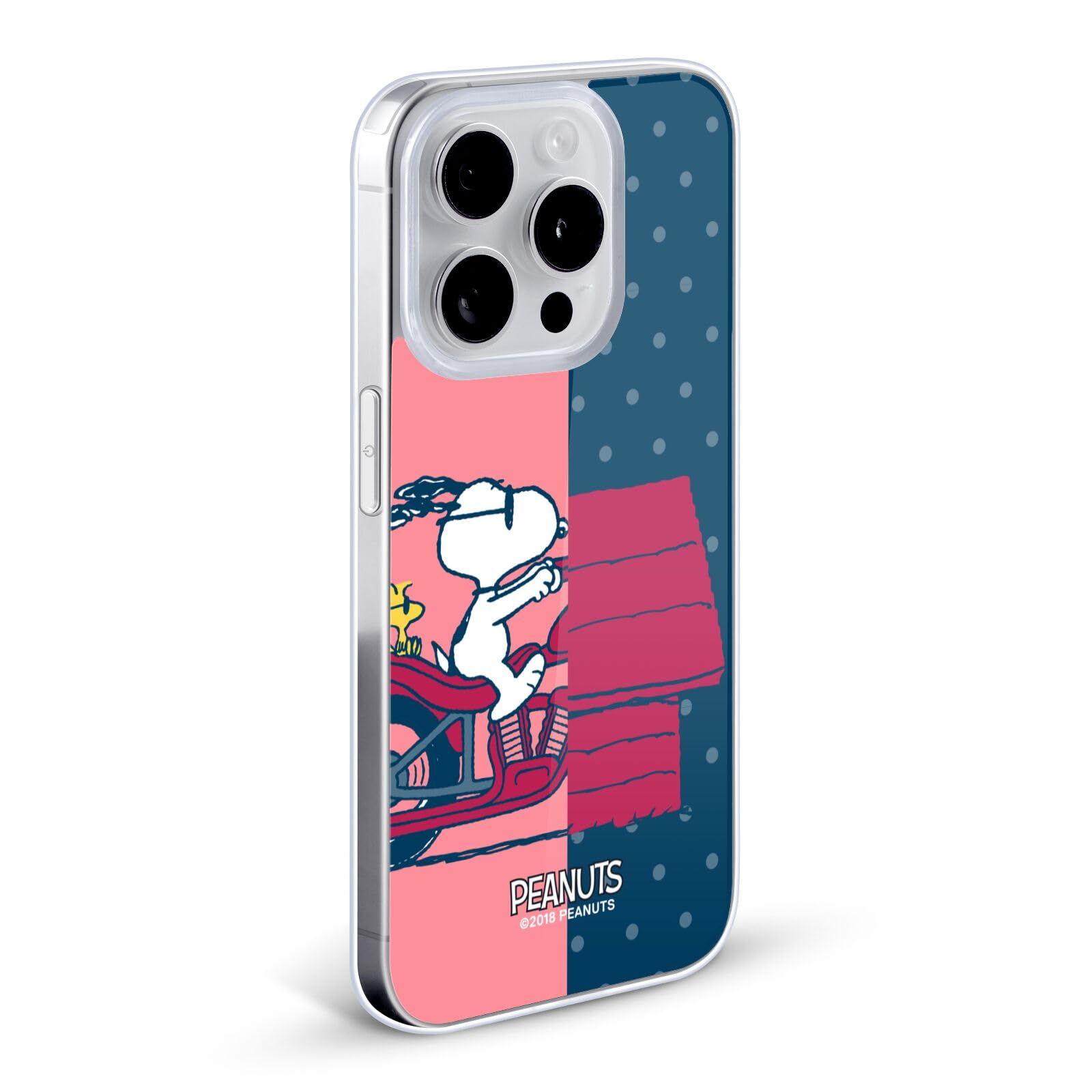 Officially Licensed Peanuts Snoopy & Woodstock Soft Gel Phone Case for Apple iPhone 13 - Cute Cartoon Design, Shock-Absorbent Protection - Perfect for School, Work, and Everyday Use