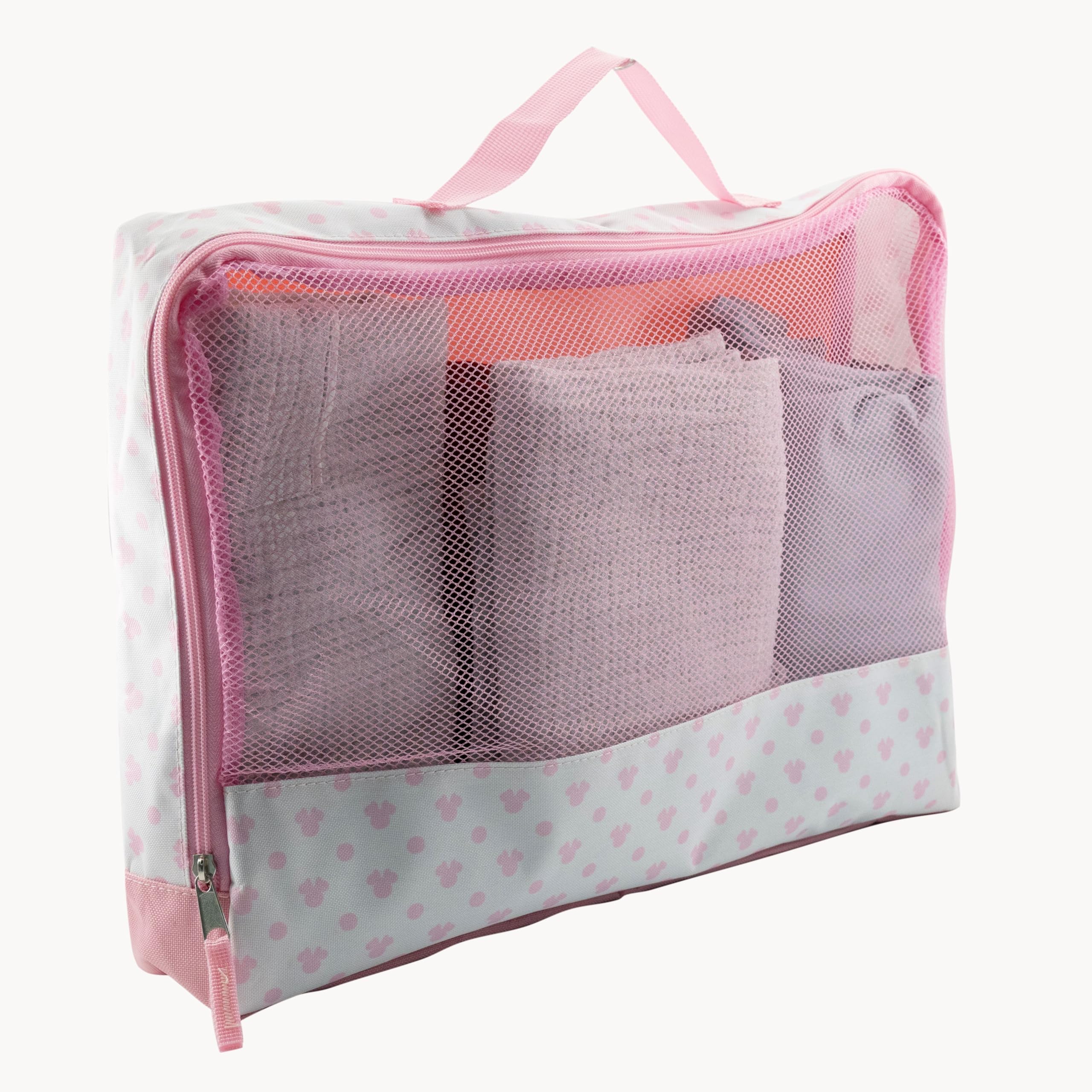 Minnie Mouse Travel Packing Cubes Set - 4-Piece Luggage Organizer for Kids & Adults | Disney Minnie Mouse Travel Accessories for Suitcase & Carry-On | Perfect for Family Vacations, Weekend Trips & Business Travel