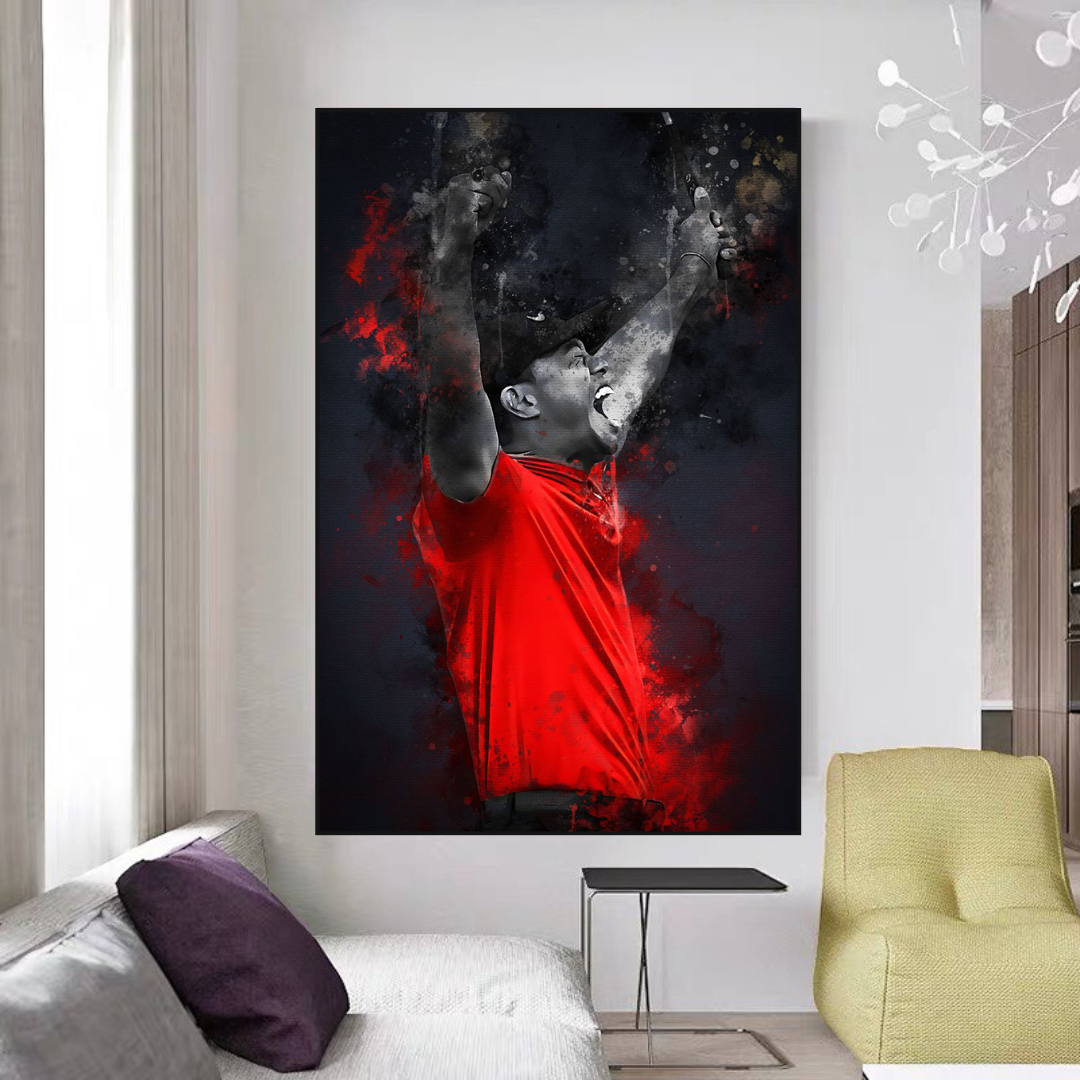 Tiger Woods Canvas Wall Art - Premium Golf Decor for Home & Office - Inspiring Sports Memorabilia for Fans & Collectors