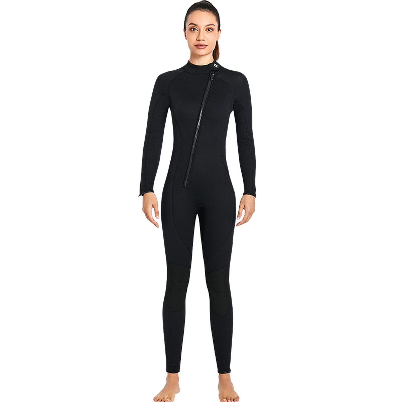 3MM Neoprene Wetsuit for Men & Women - Full Body One Piece Back Zip Long Sleeve Diving Suit for Snorkeling, Surfing & Swimming | Perfect for Cold Water Sports & Ocean Adventures