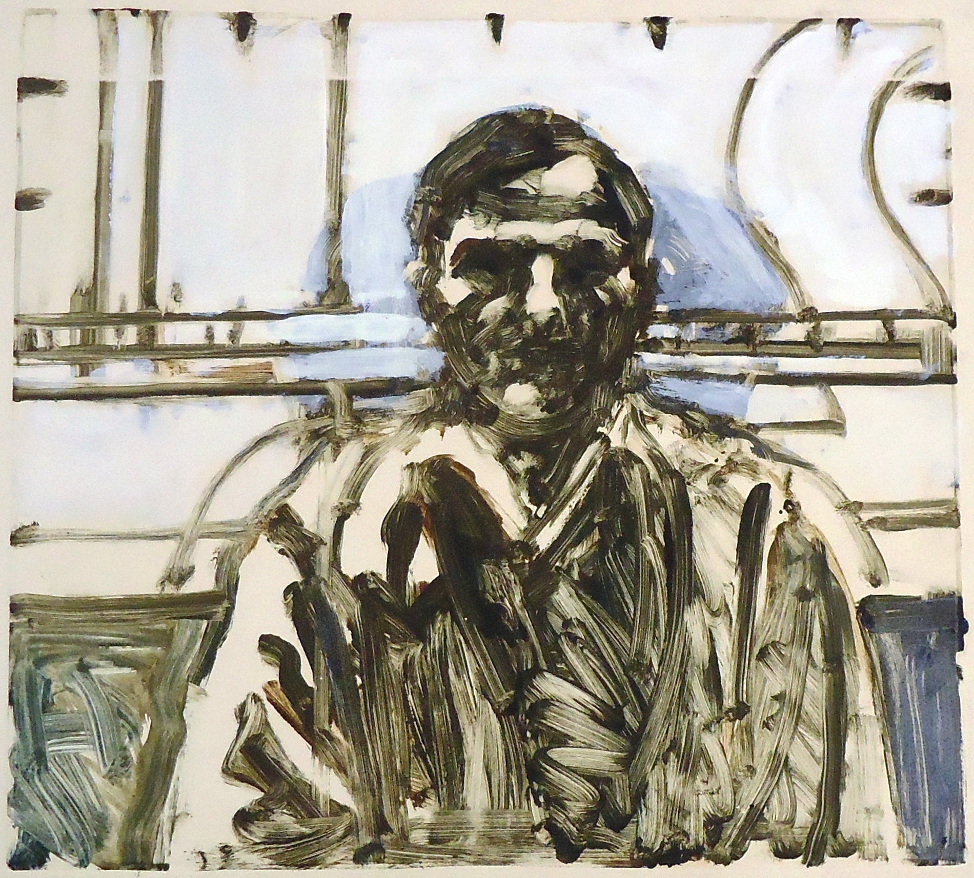 Sidney Goodman Self Portrait Painting - High-Quality Art Print for Home Decor, Office & Gallery Display | Perfect for Art Lovers & Collectors