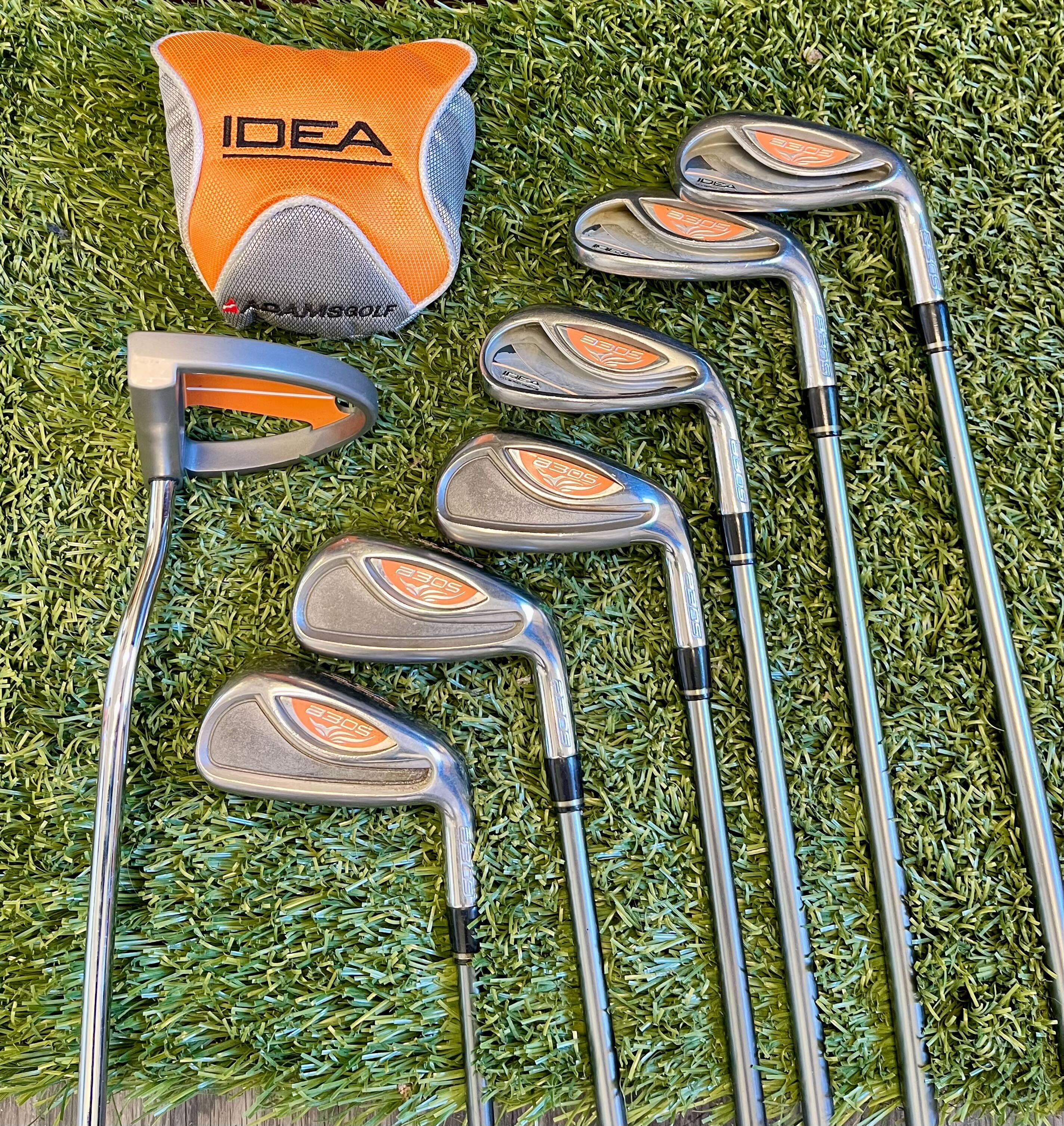 Adams Idea a3OS Complete Golf Club Set for Women - Right Handed with 1W, 3W, 5W, 4H, 6H, 7i, SW & Putter - Ladies Flex Graphite Shafts - Perfect for Beginners & Intermediate Female Golfers on Course or Driving Range