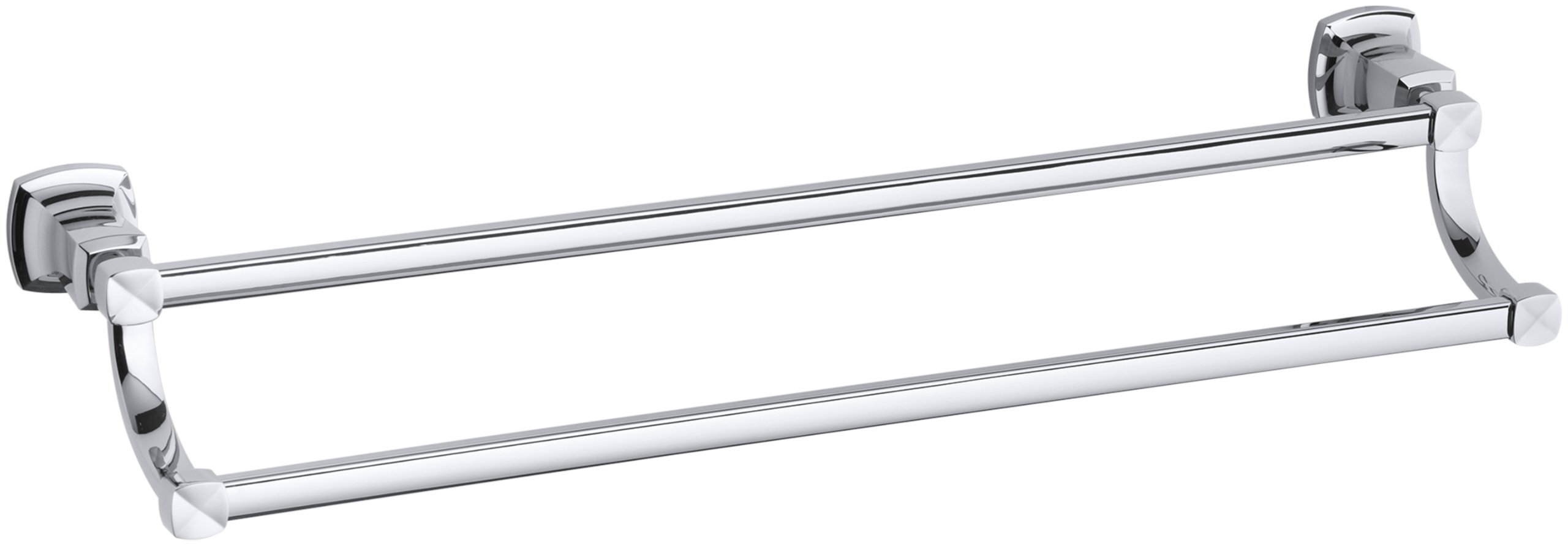KOHLER 264625 24-Inch Polished Chrome Bathroom Towel Bar - Durable & Rust-Resistant for Modern Bathroom & Spa Decor