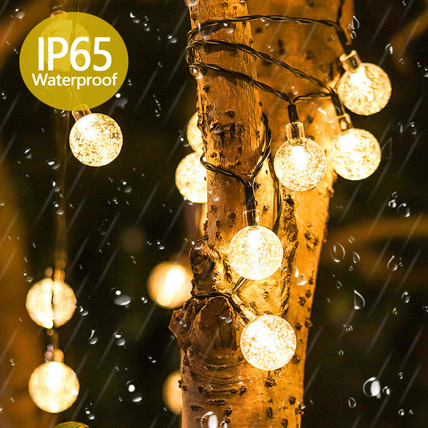 Unihoh 59Ft 100 LED Solar String Lights - Waterproof Outdoor Fairy Lights with 8 Modes for Garden, Patio, Wedding & Christmas Decor (Warm White) | Perfect for Backyard, Balcony, Gazebo & Indoor Party Lighting