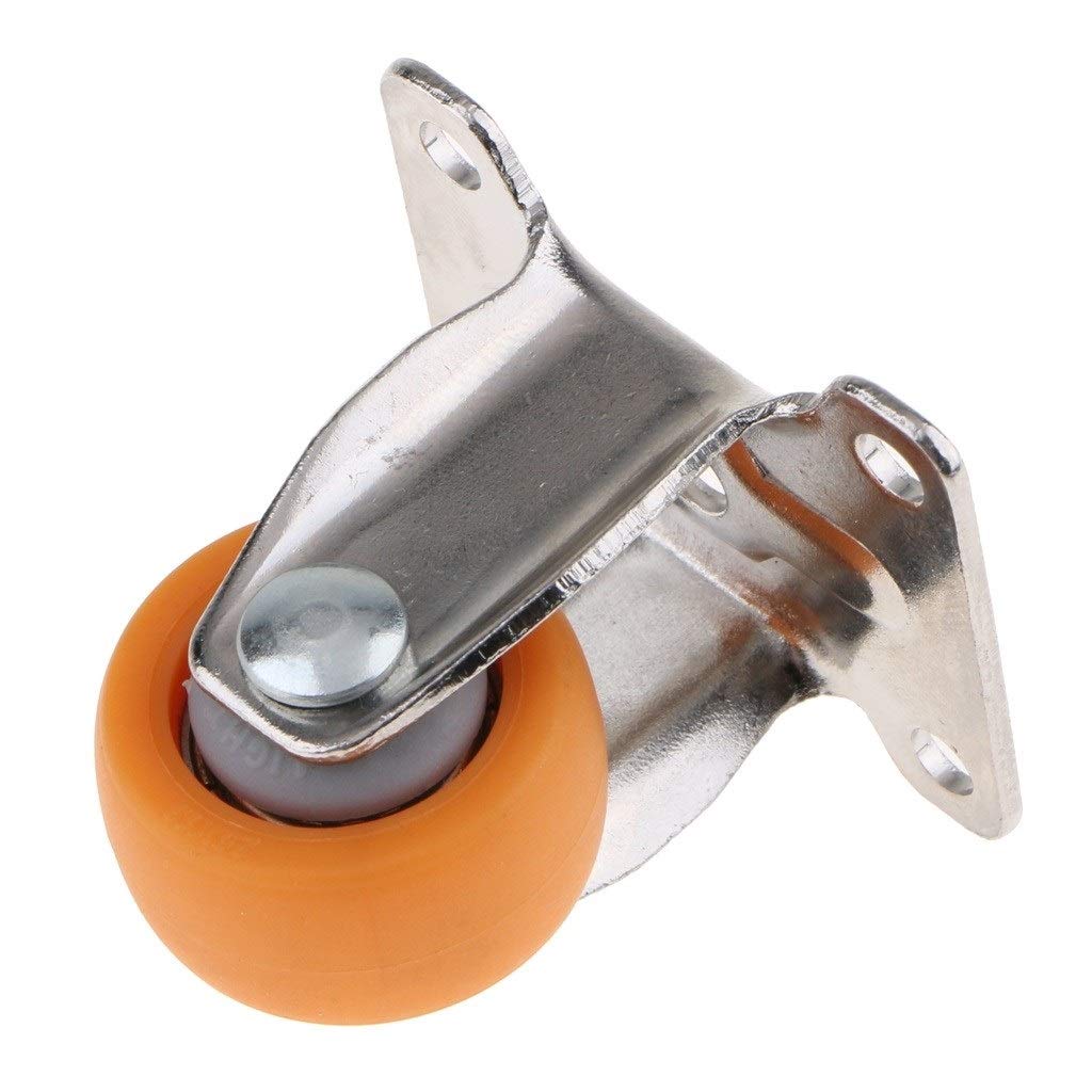 Xianglaa Heavy Duty 1 Inch Nylon Wheel Casters - 50mm Fixed Top Plate Castor for Trolley & Furniture Parts | Perfect for Office Chairs, Carts, and Industrial Equipment
