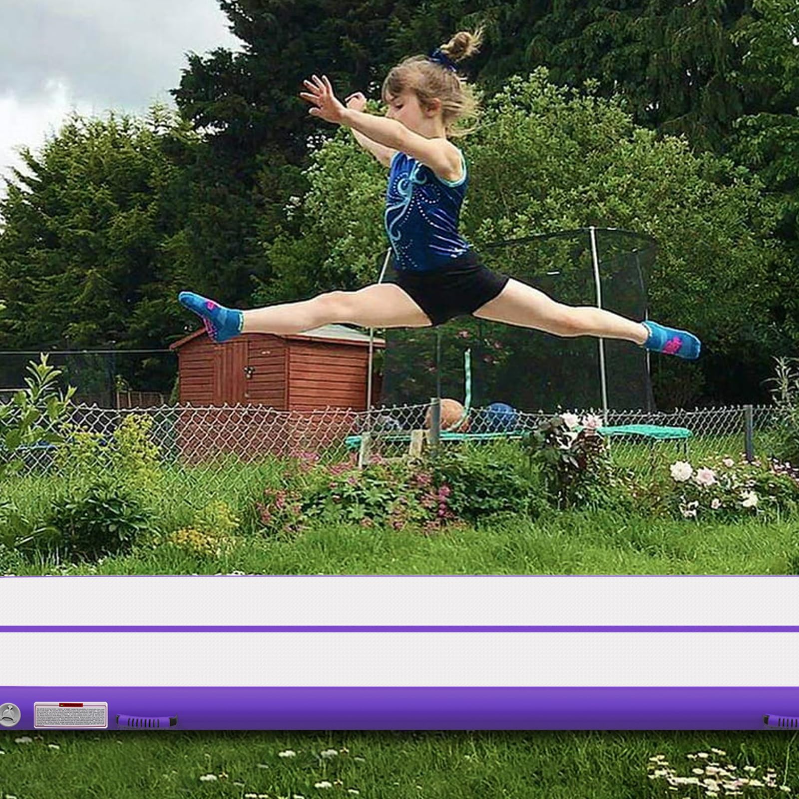 Inflatable Air Mat Tumbling Track - Portable Gymnastics Mat with Electric Air Pump for Home, Cheerleading, Kids Gym & Yoga Practice - Perfect for Indoor Training, Playtime & Fitness Routines