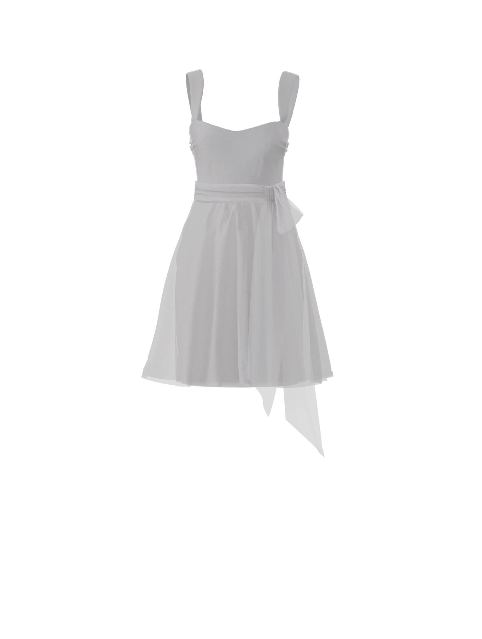 Alexis Bodice & Carla Skirt with Sash Belt in Platinum - Elegant Women's Formal Outfit for Weddings, Prom, and Evening Events