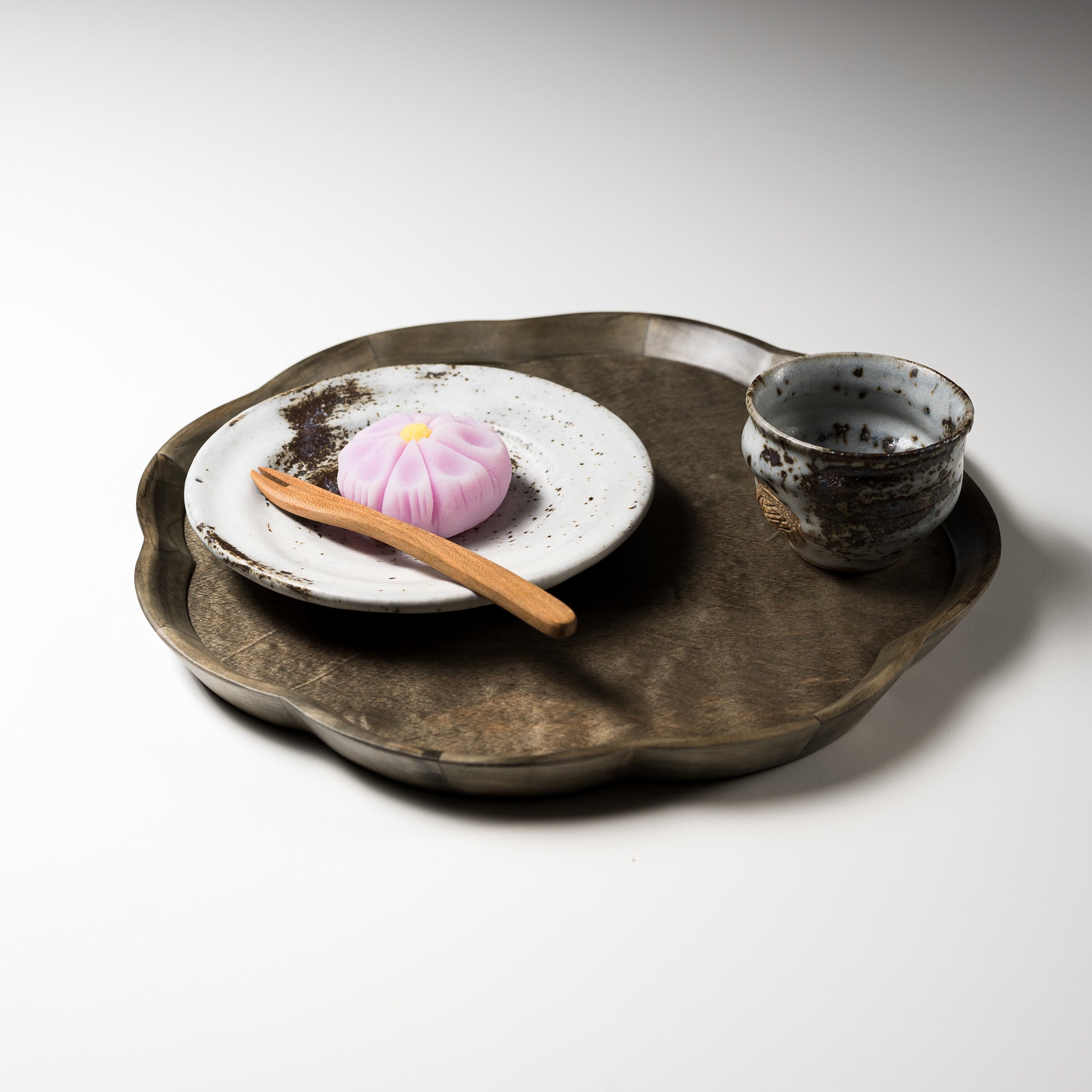 ICHIKAWA Handcrafted Premium Silver Tray with Traditional Iron Dyeing - Elegant Serving Tray for Tea Ceremonies, Dining & Home Decor