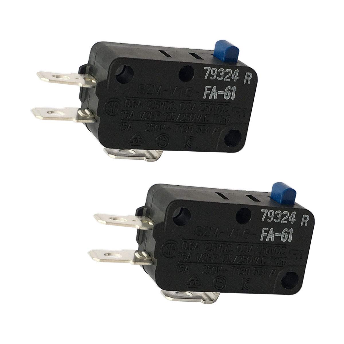 GE Microwave Switch Replacement LONYE SZM-V16-FA-61 WB24X10103 Compatible with GE Microwave Models 946606 AP3186054 PS651389 - 2 Pack for Easy DIY Repair & Maintenance