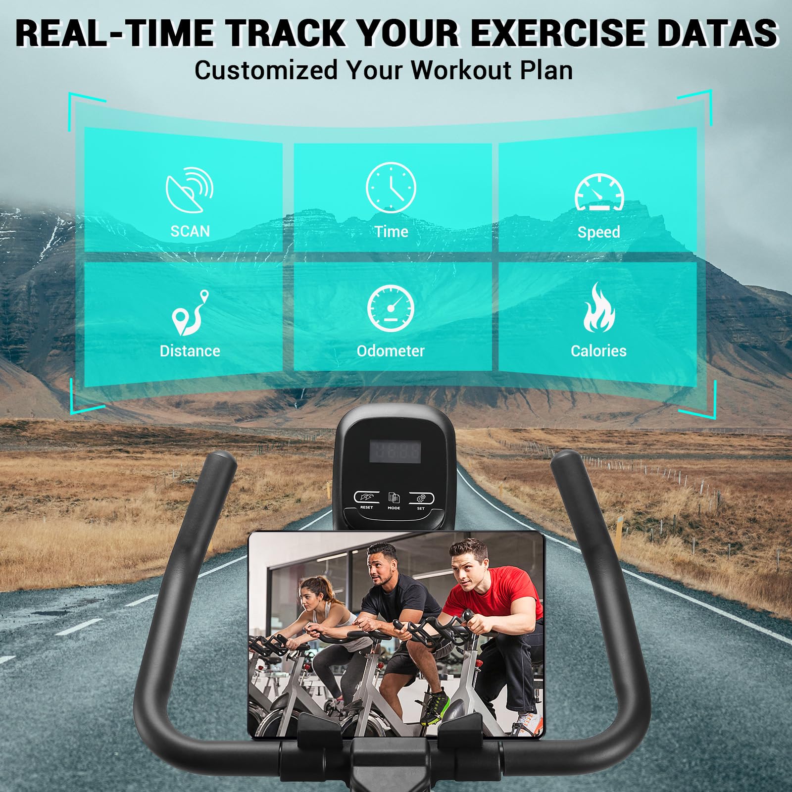 WENOKER Indoor Cycling Bike - Silent Belt Drive, Heavy Flywheel & LCD Monitor for Home Cardio Workout | Stationary Exercise Bike for Home Gym | Perfect for Weight Loss, Fitness Training & Indoor Cycling Classes